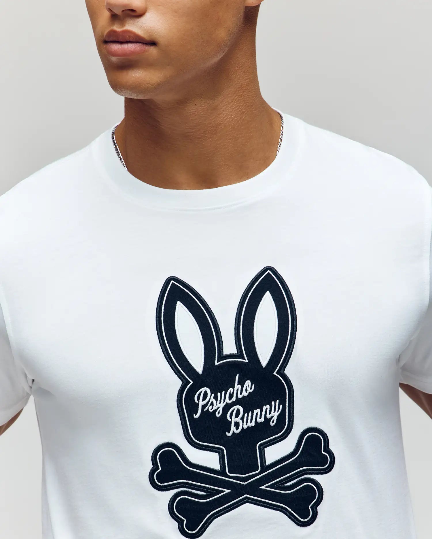 Men's Psycho Bunny Derek Center Graphic Tee White
