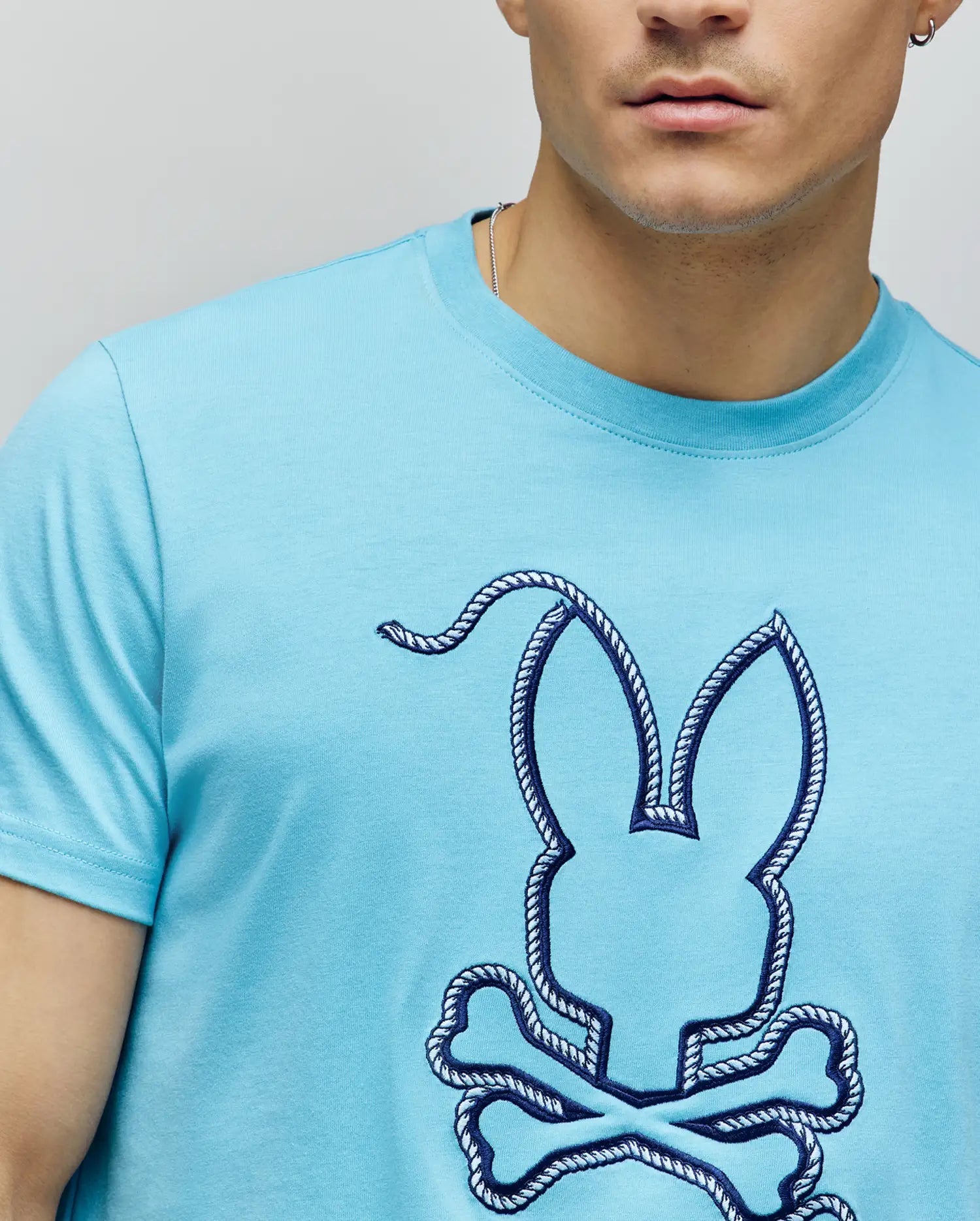 Men's Psycho Bunny Cyrus Graphic Tee Milky Blue