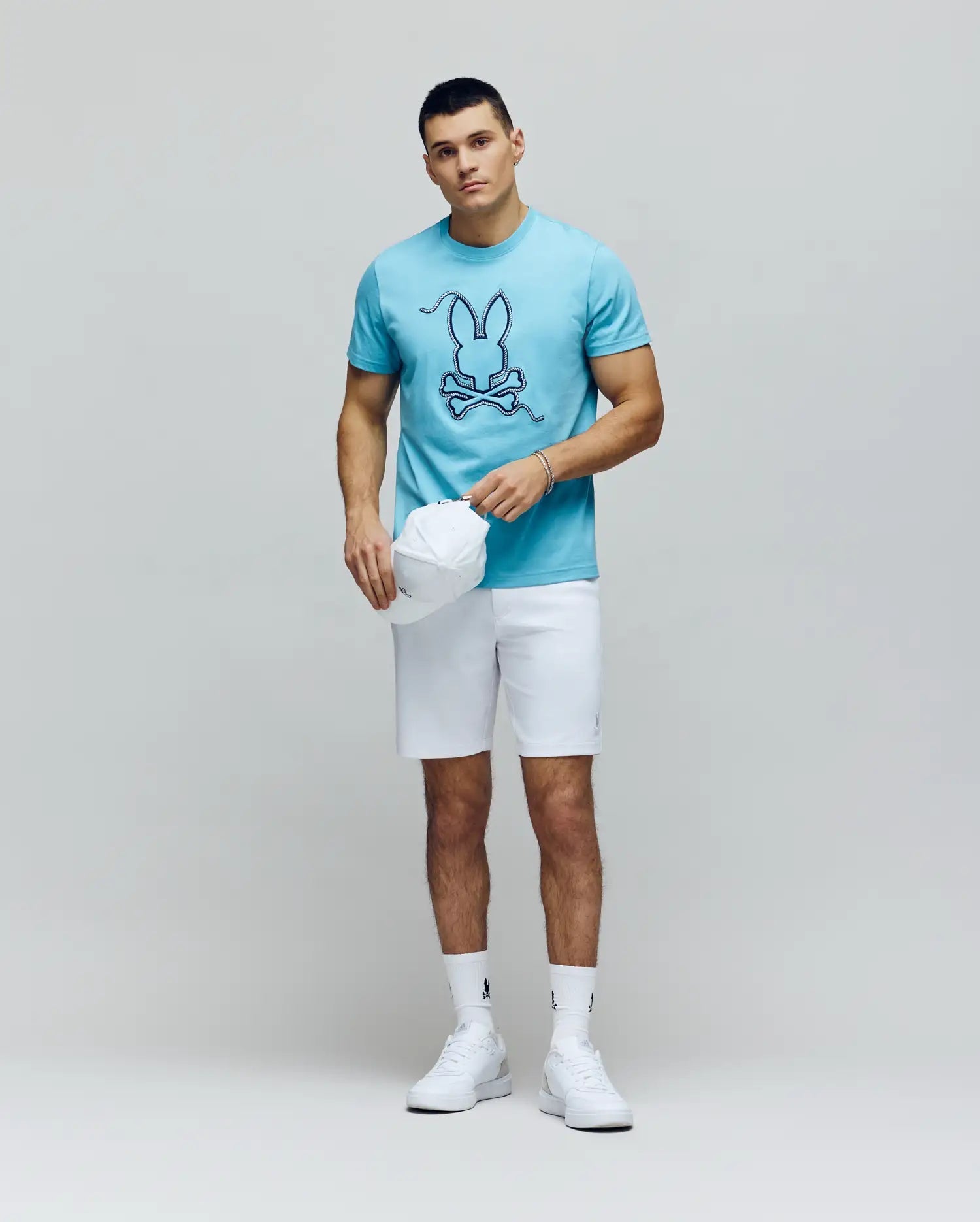 Men's Psycho Bunny Cyrus Graphic Tee Milky Blue