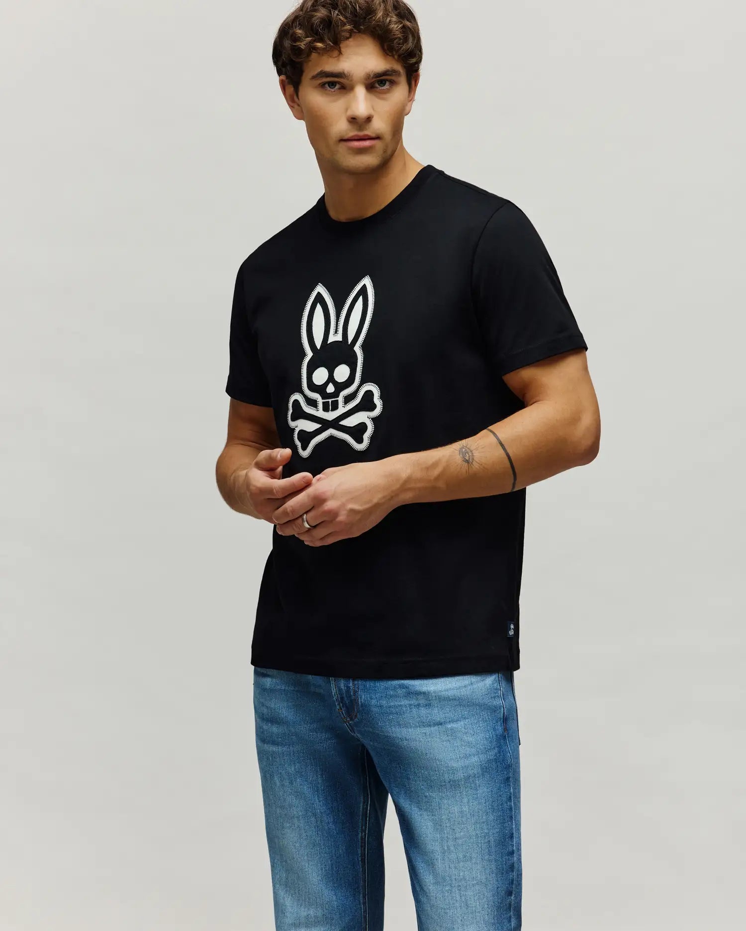 Men's Psycho Bunny Gage Graphic Tee Black