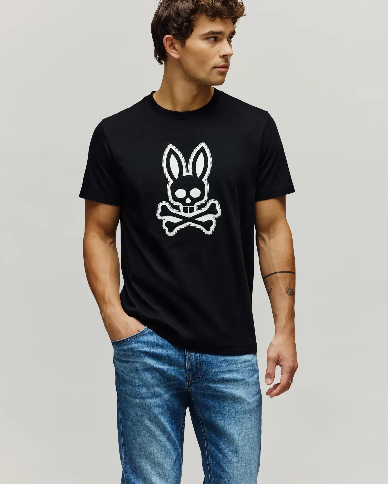 Men's Psycho Bunny Gage Graphic Tee Black