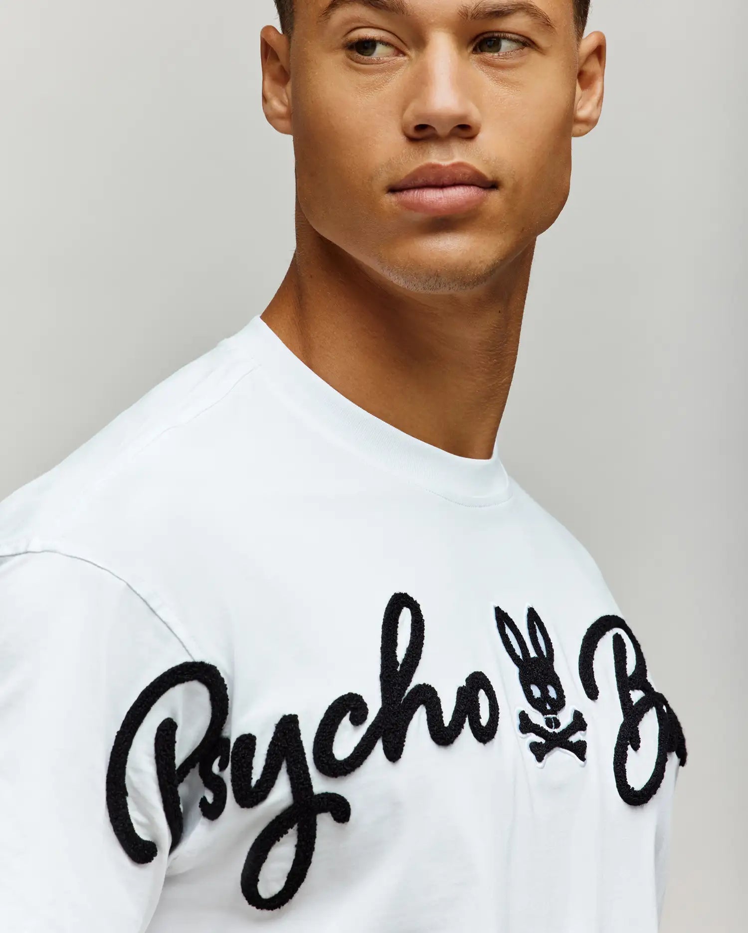 Men's Psycho Bunny Tate Oversized Graphic Tee White