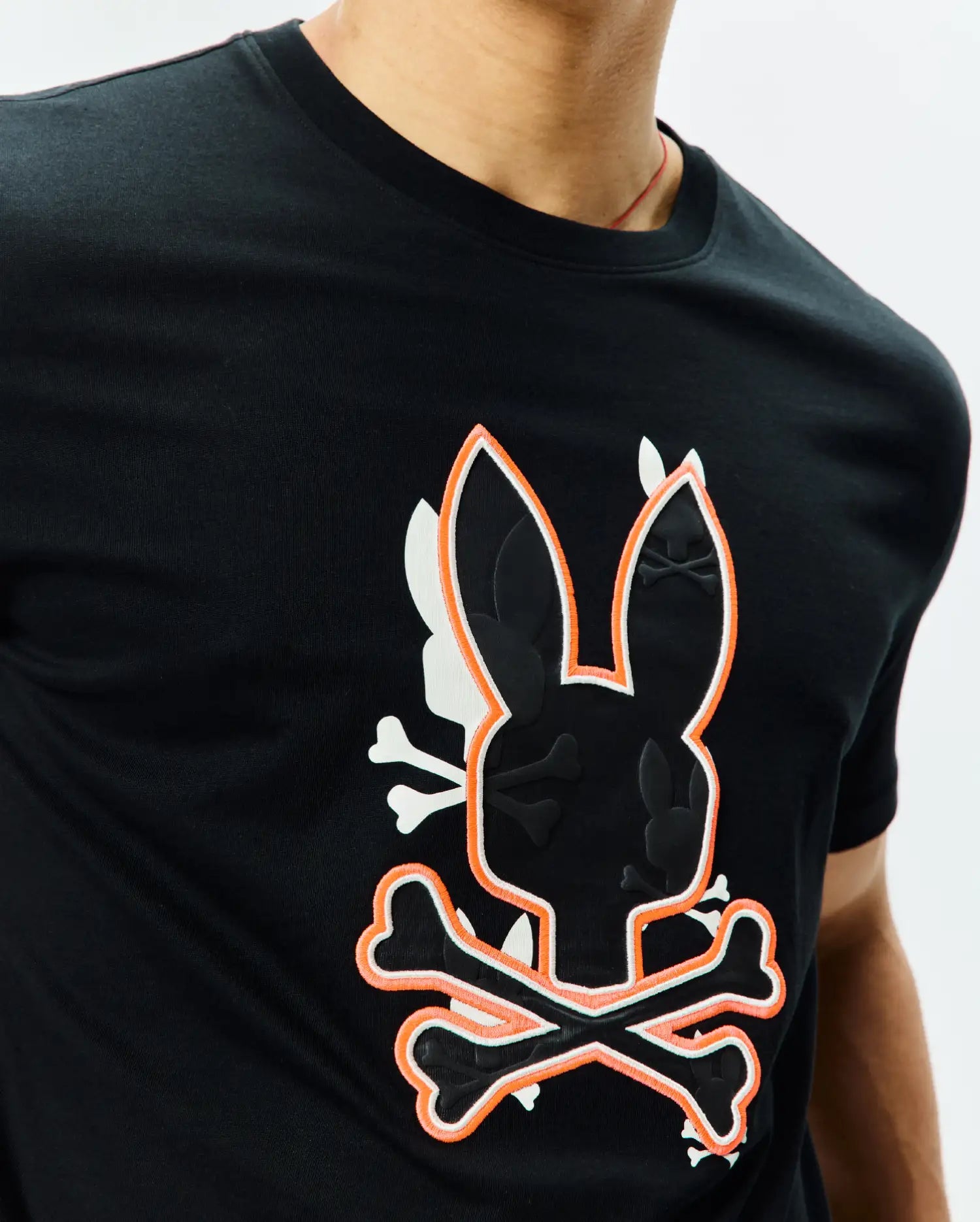 Men's Psycho Bunny Tanner Bunny Graphic Tee Black