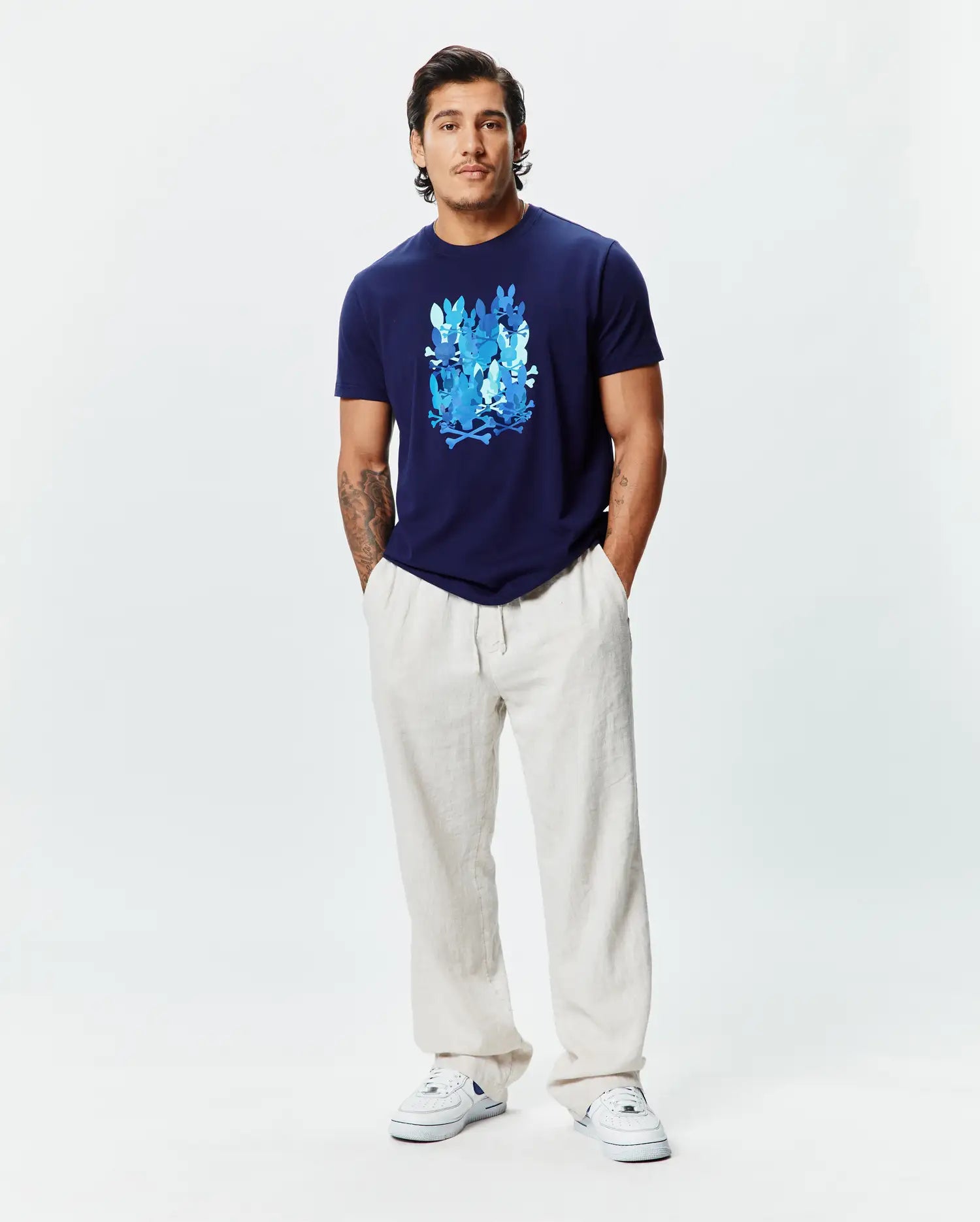Men's Psycho Bunny Tanner Graphic Tee Evening Blue