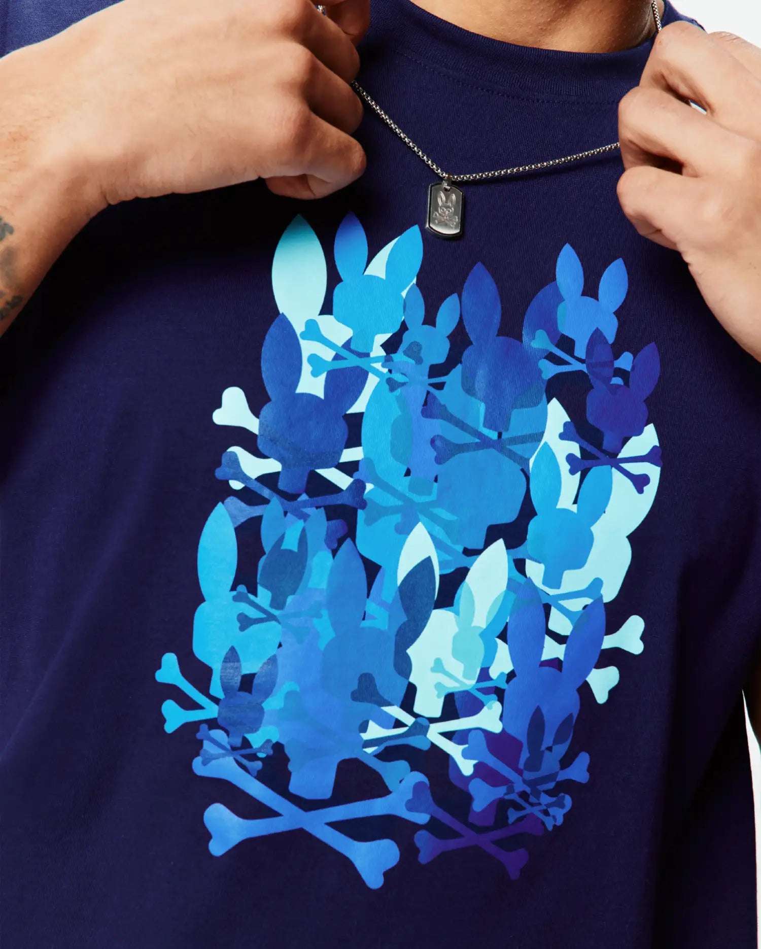 Men's Psycho Bunny Tanner Graphic Tee Evening Blue