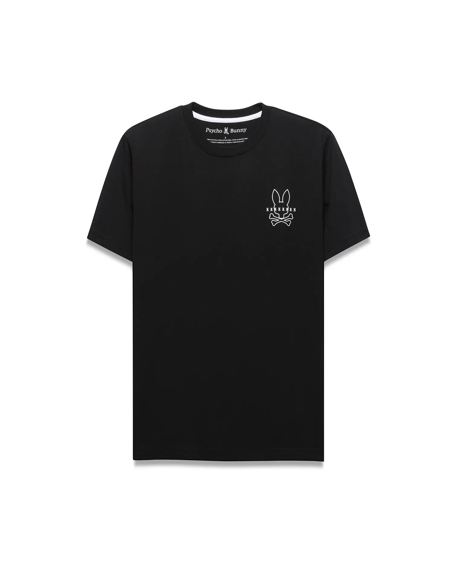 Men's Psycho Bunny Piers Cotton Back Graphic Tee Black