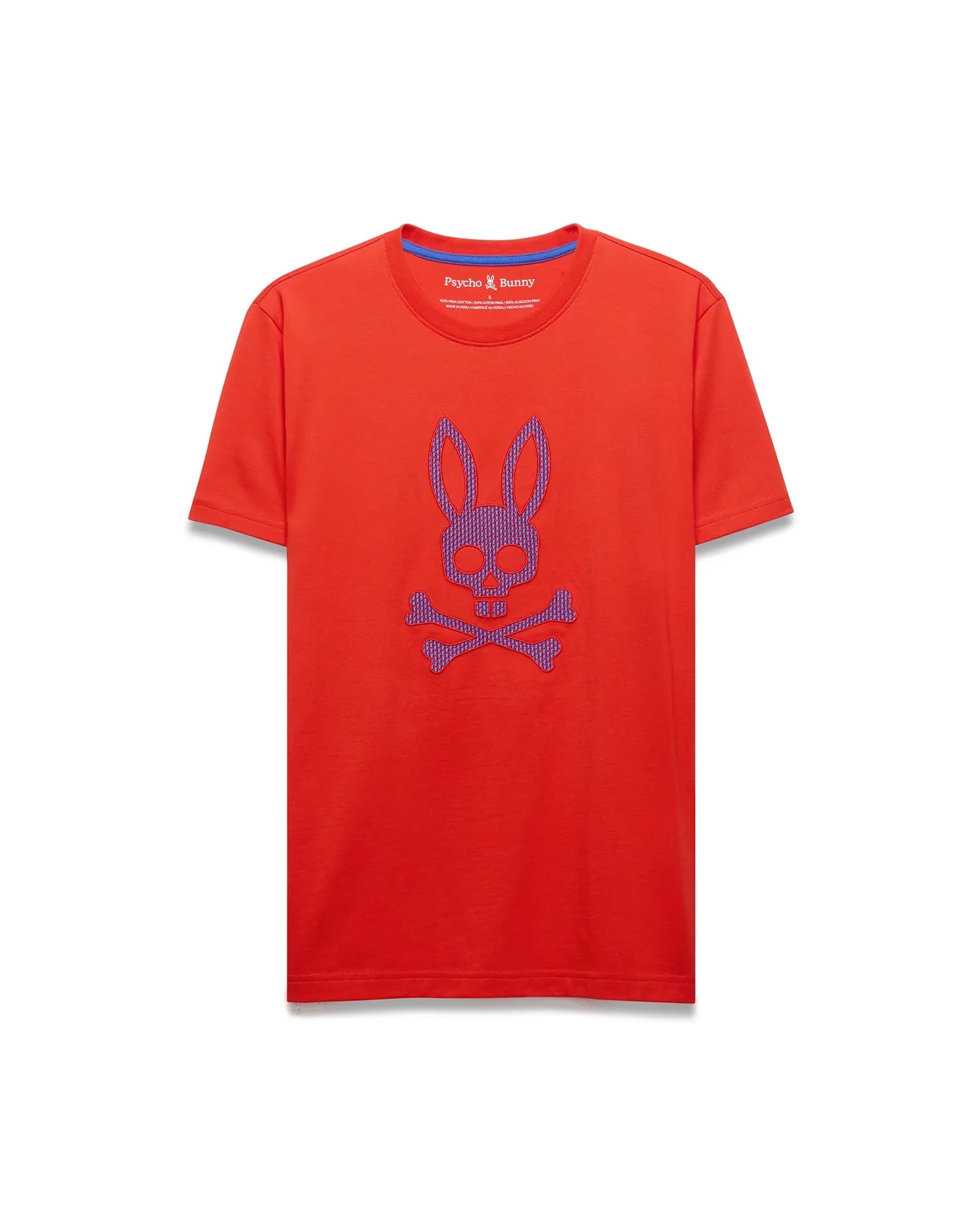 Men's Psycho Bunny Stan Pima Cotton Graphic Tee Fiery Red