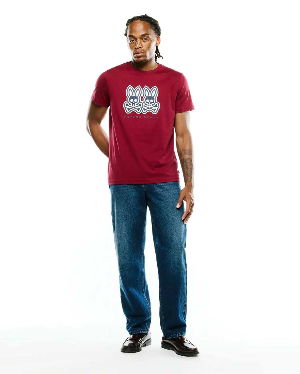 Men's Psycho Bunny Ledger Graphic Tee Rumba Red
