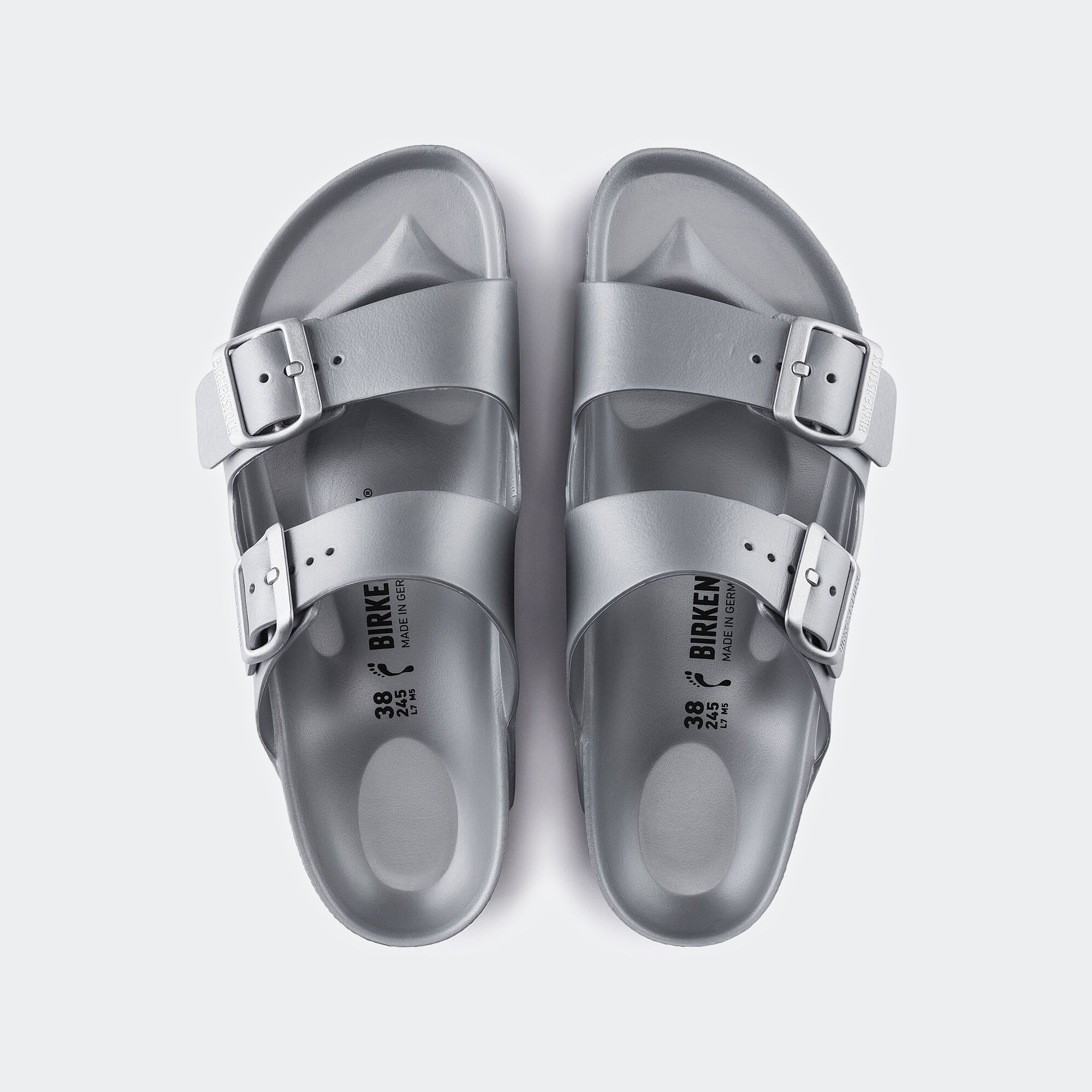 Men's BIRKENSTOCK Arizona Essentials EVA Metallic Silver