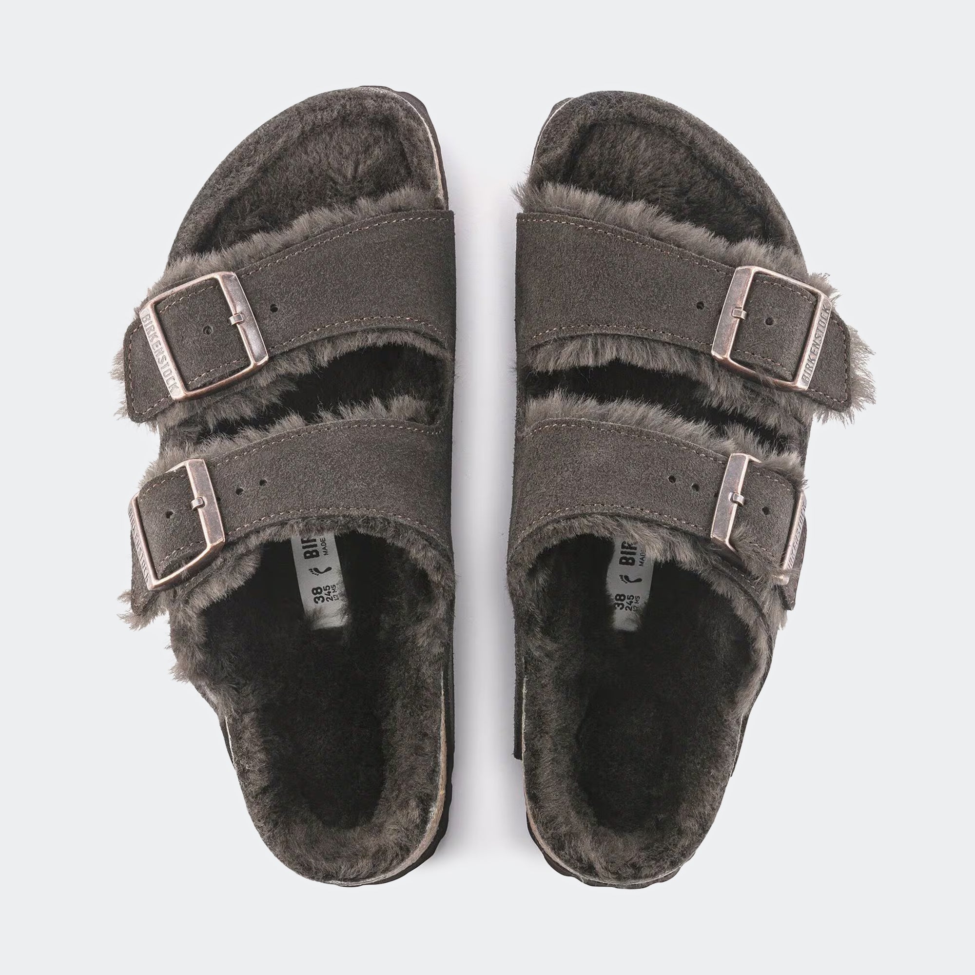 Men's BIRKENSTOCK Arizona Shearling Suede Leather Mocha