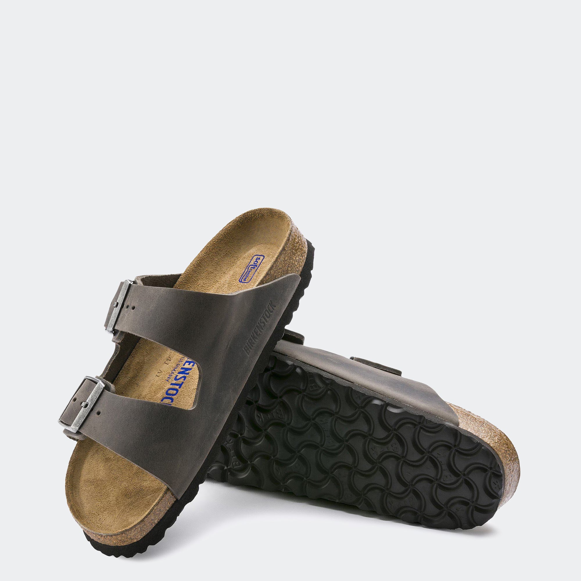 Men's BIRKENSTOCK Arizona Soft Footbed Oiled Leather Iron