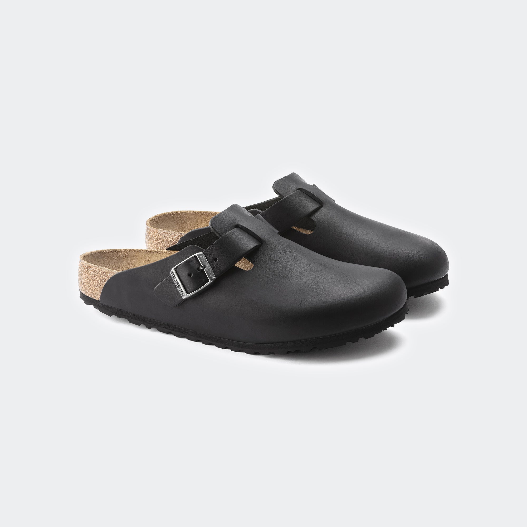 Men's BIRKENSTOCK Boston Grip Leather Vintage Wood Black