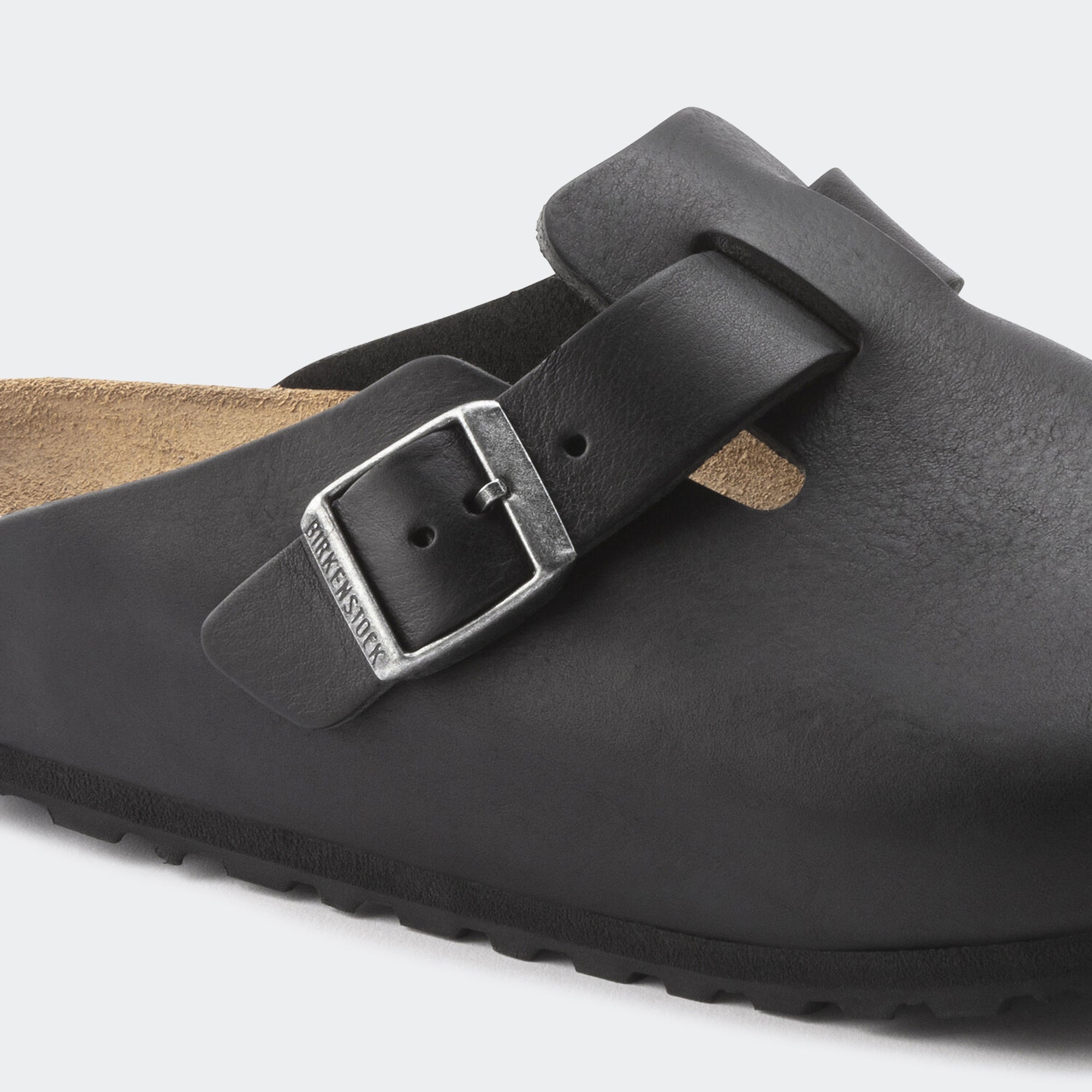 Men's BIRKENSTOCK Boston Grip Leather Vintage Wood Black