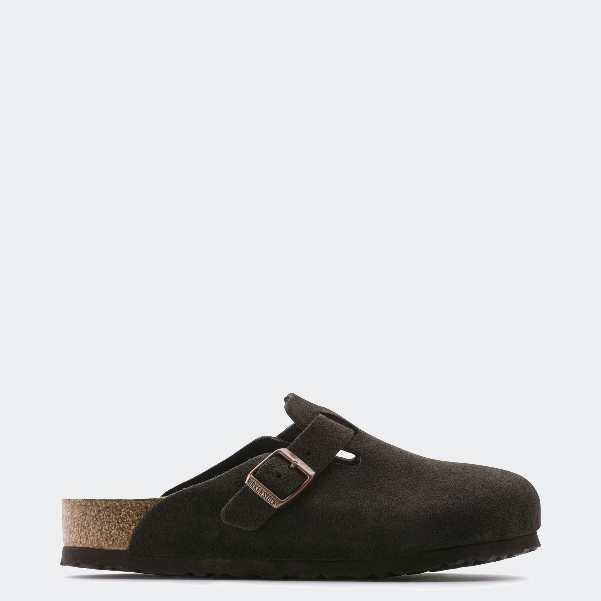 Mens BIRKENSTOCK Boston Soft Footbed Suede Mocha | Chicago City Sports