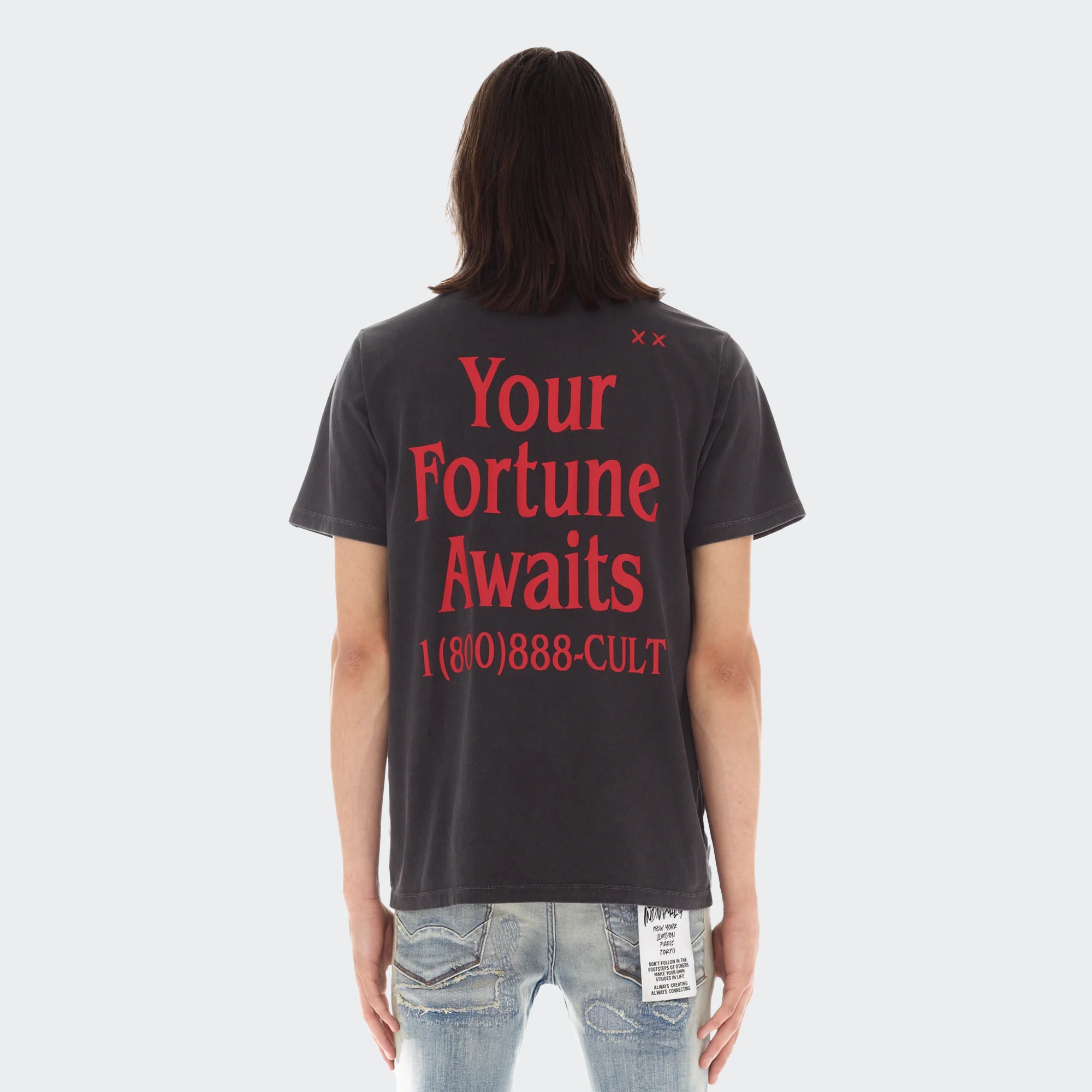 Men's Cult of Individuality Fortune Tee Vintage Charcoal