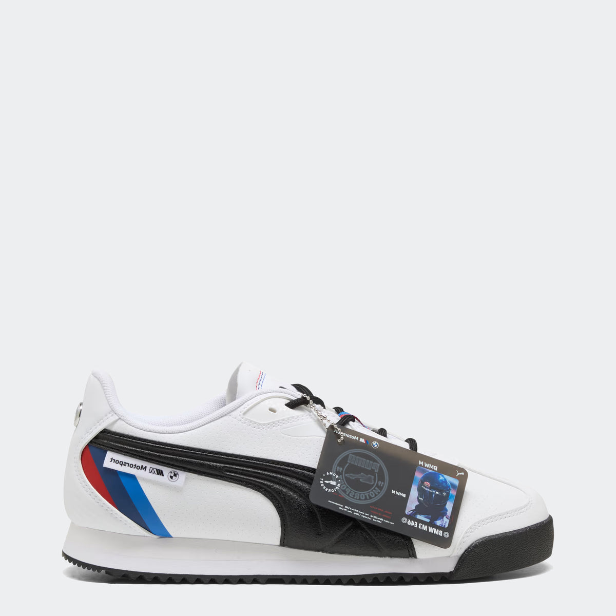 Mens PUMA BMW M Motorsport Roma Low Shoes White | Chicago City Sports
