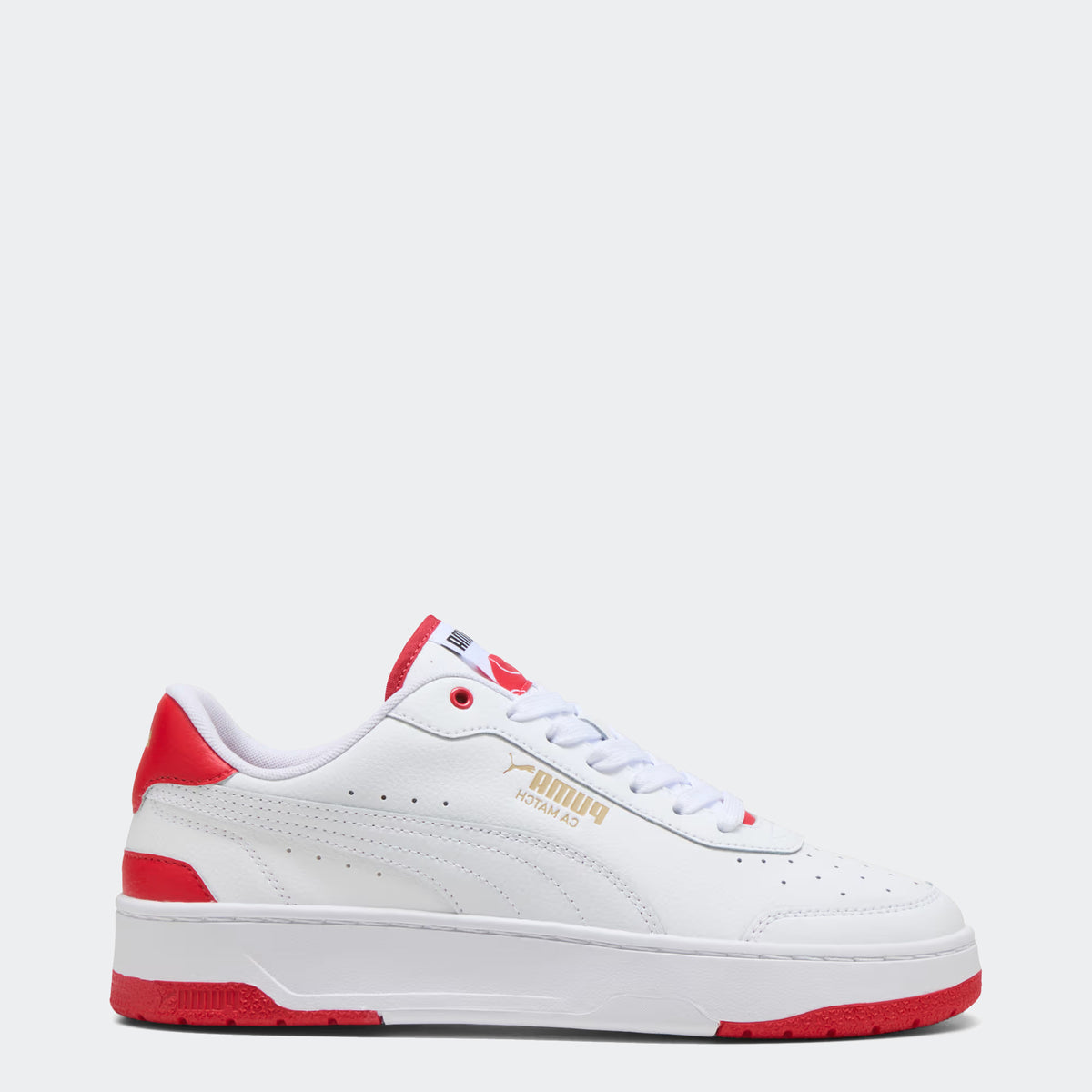 Unisex PUMA CA Match Shoes White / Red | Chicago City Sports