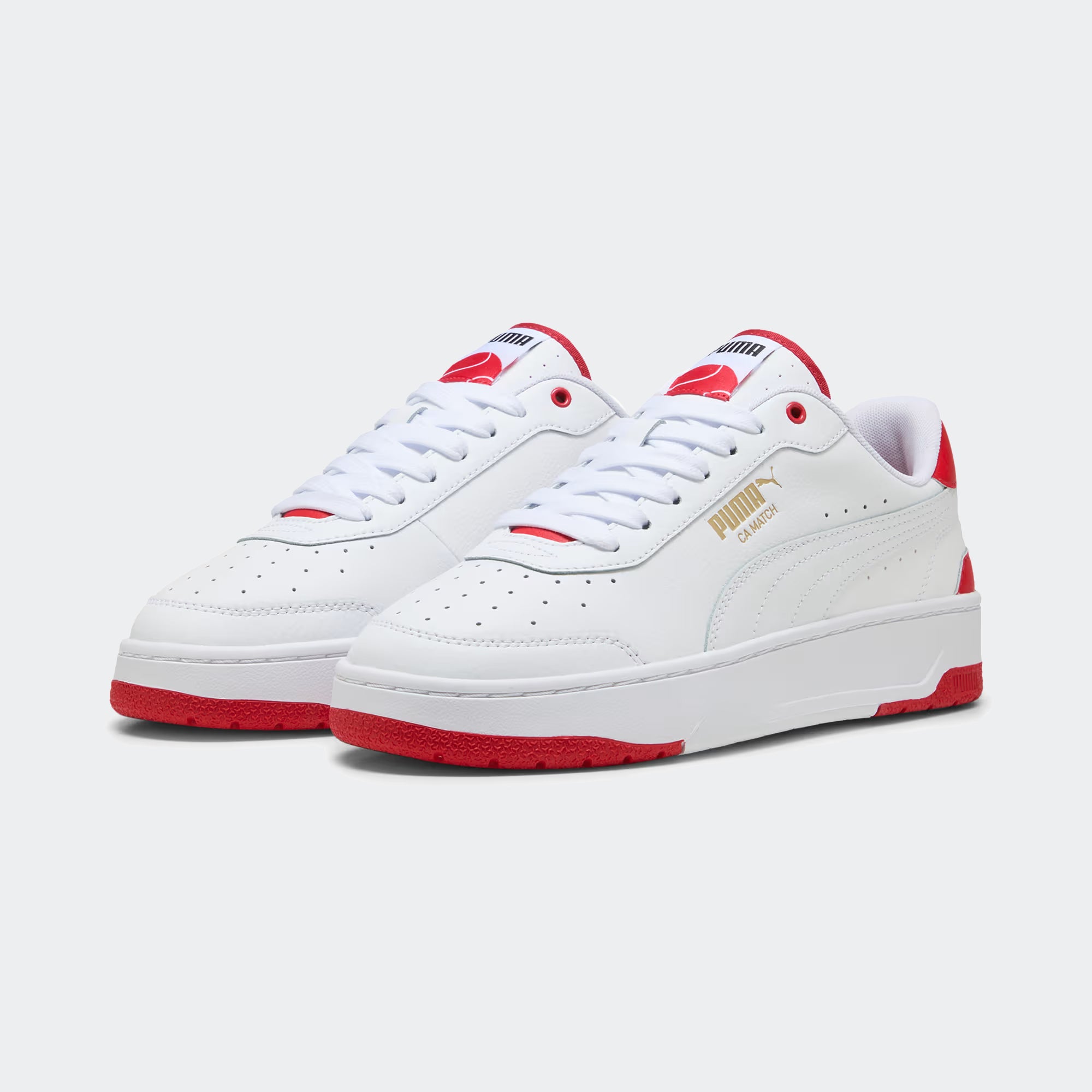 Men's PUMA CA Match Shoes White / For All Time Red