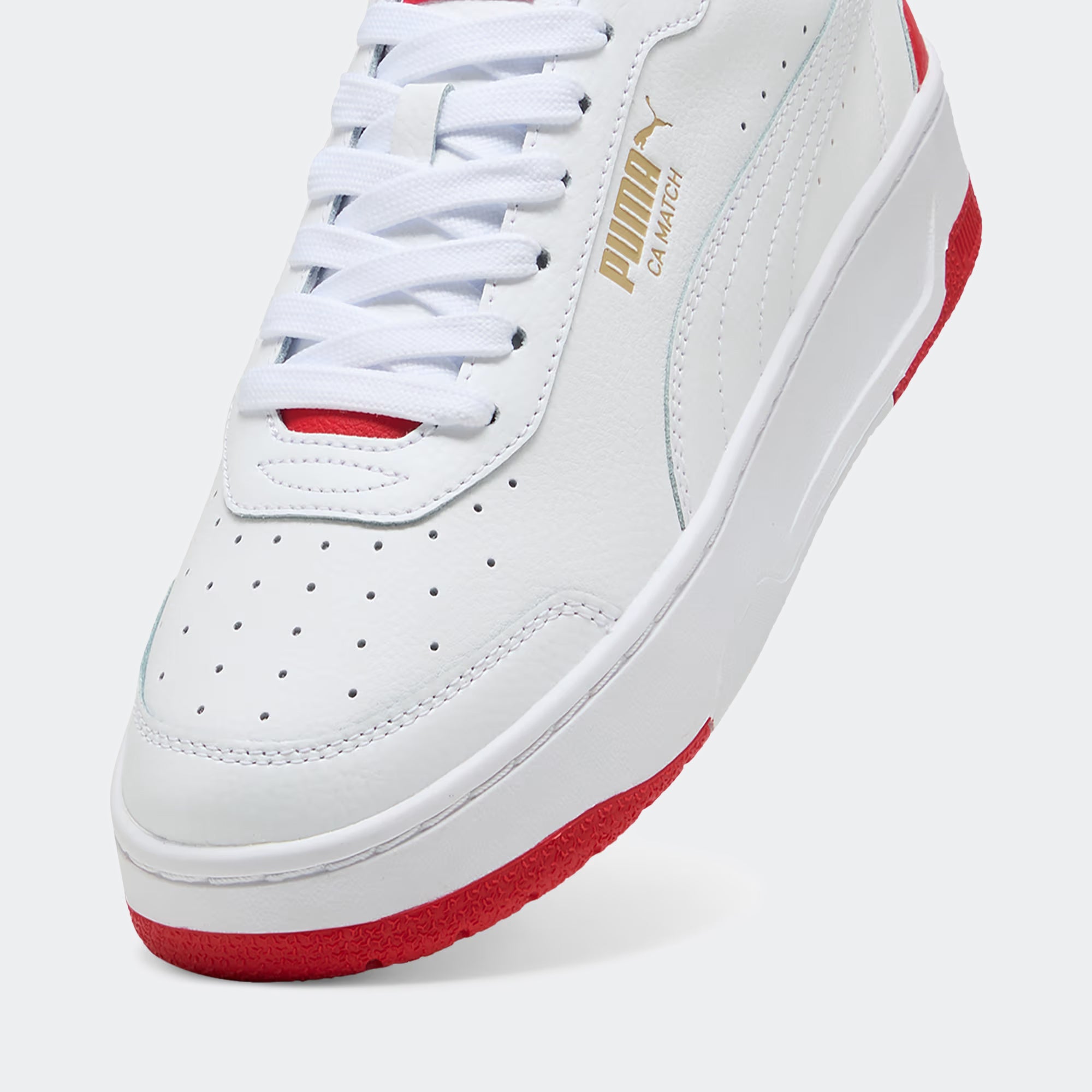 Men's PUMA CA Match Shoes White / For All Time Red