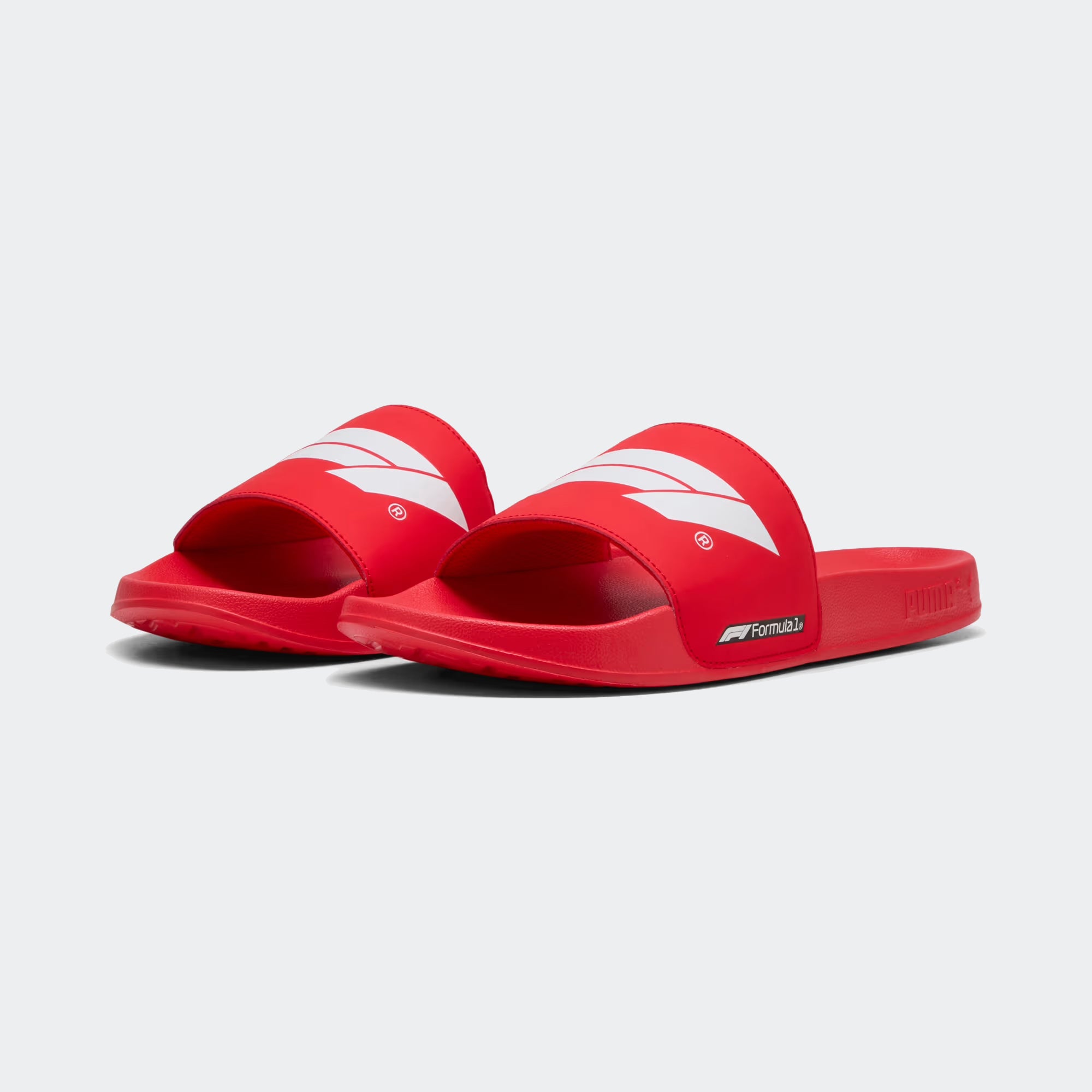 Men's PUMA Formula 1® Leadcat 2.0 Logo Slides Pop Red / PUMA White