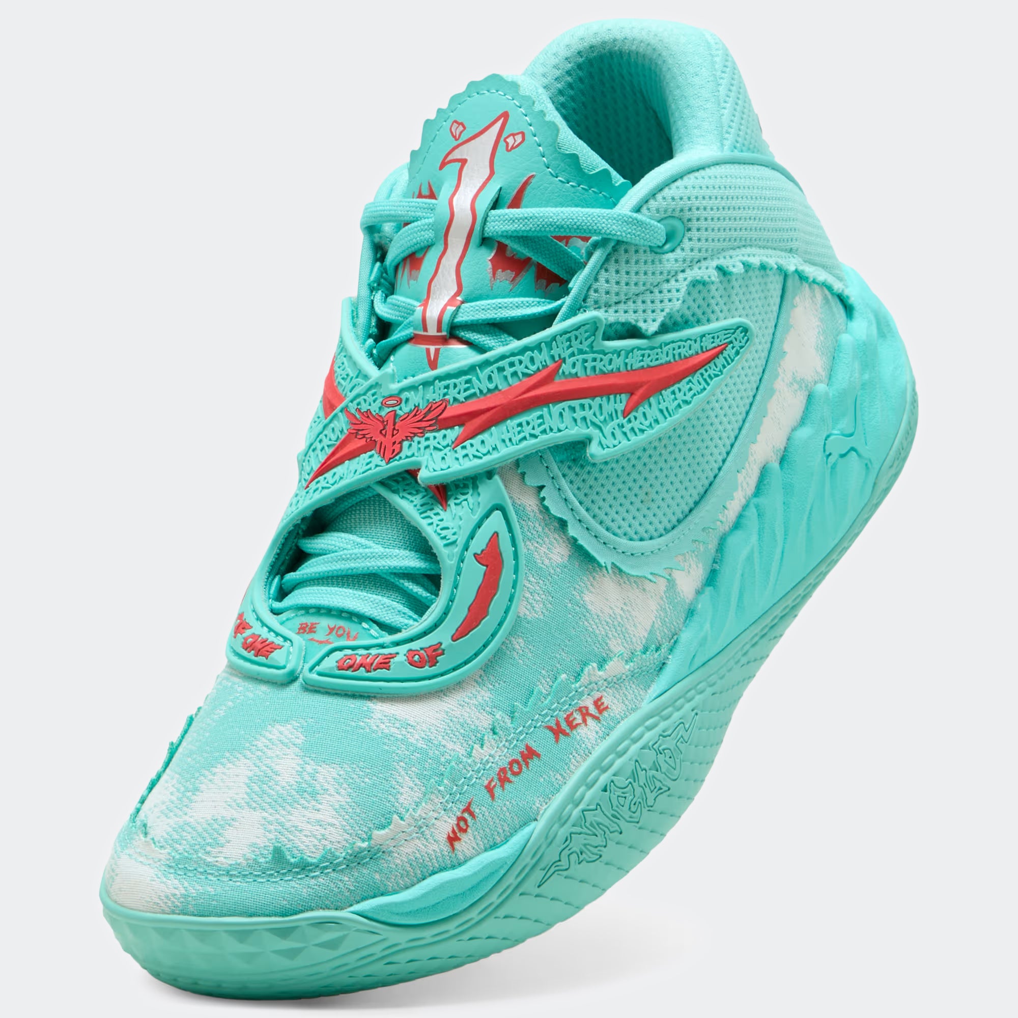 Men's PUMA MB.05 Melo World Basketball Shoes Aquatic
