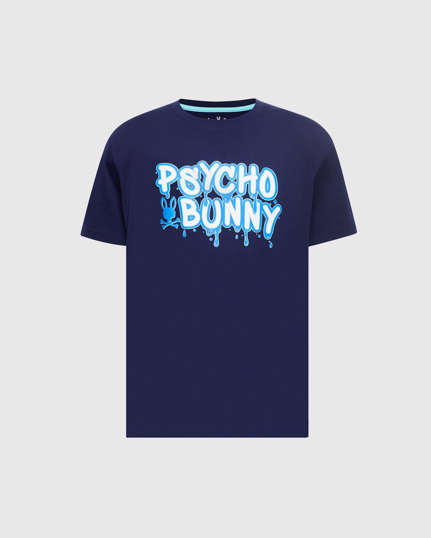 Men's Psycho Bunny Carl Wordmark Tee Evening Blue