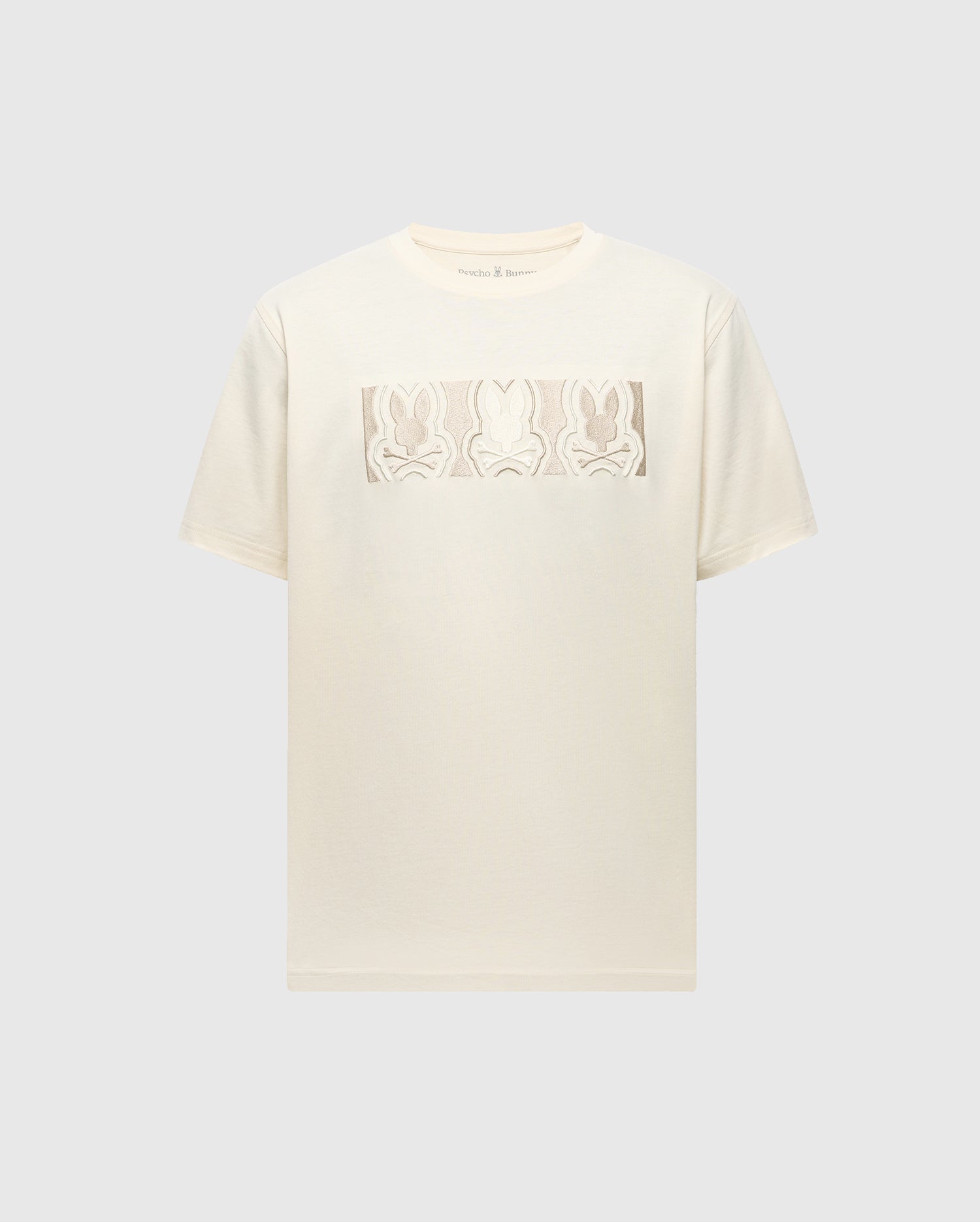 Men's Psycho Bunny Rob Graphic Tee White Cap Grey