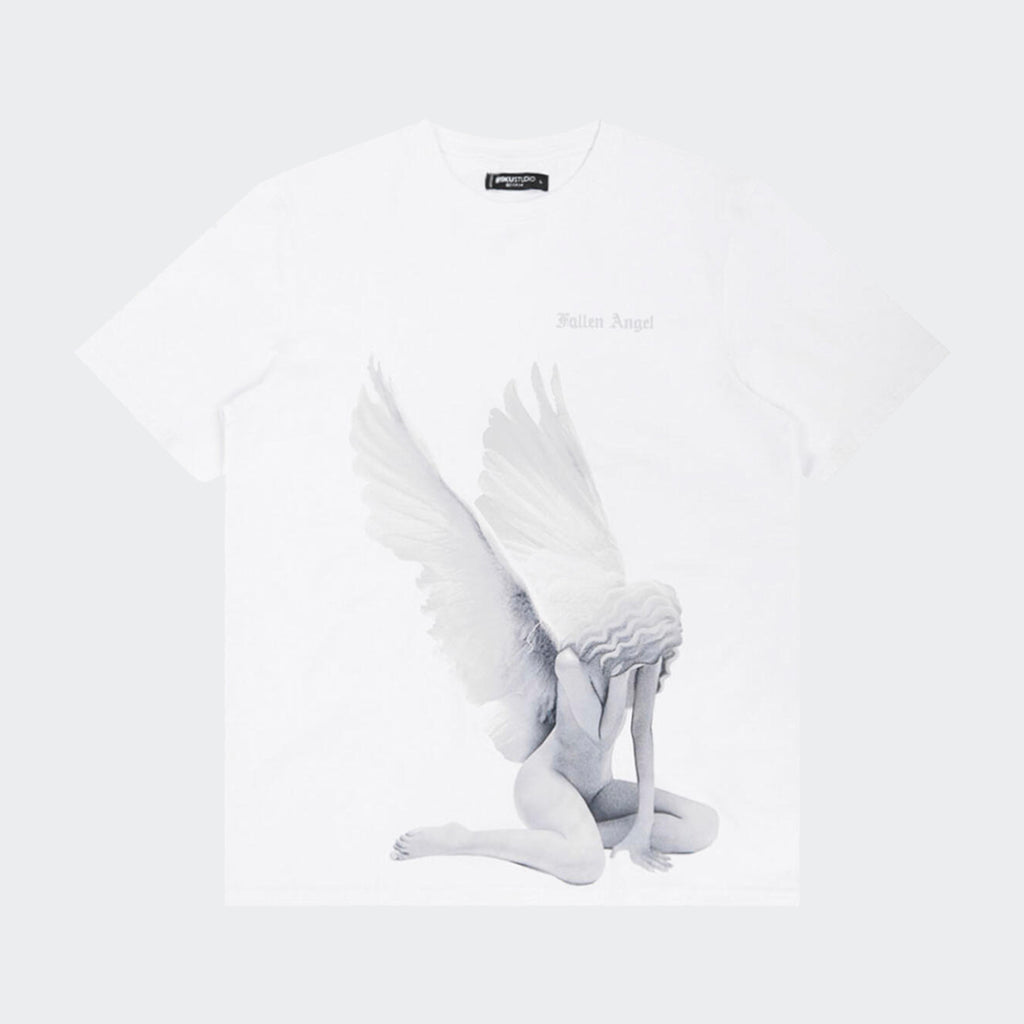 Men’s Roku Studio Crying Fallen Angel T-Shirt White