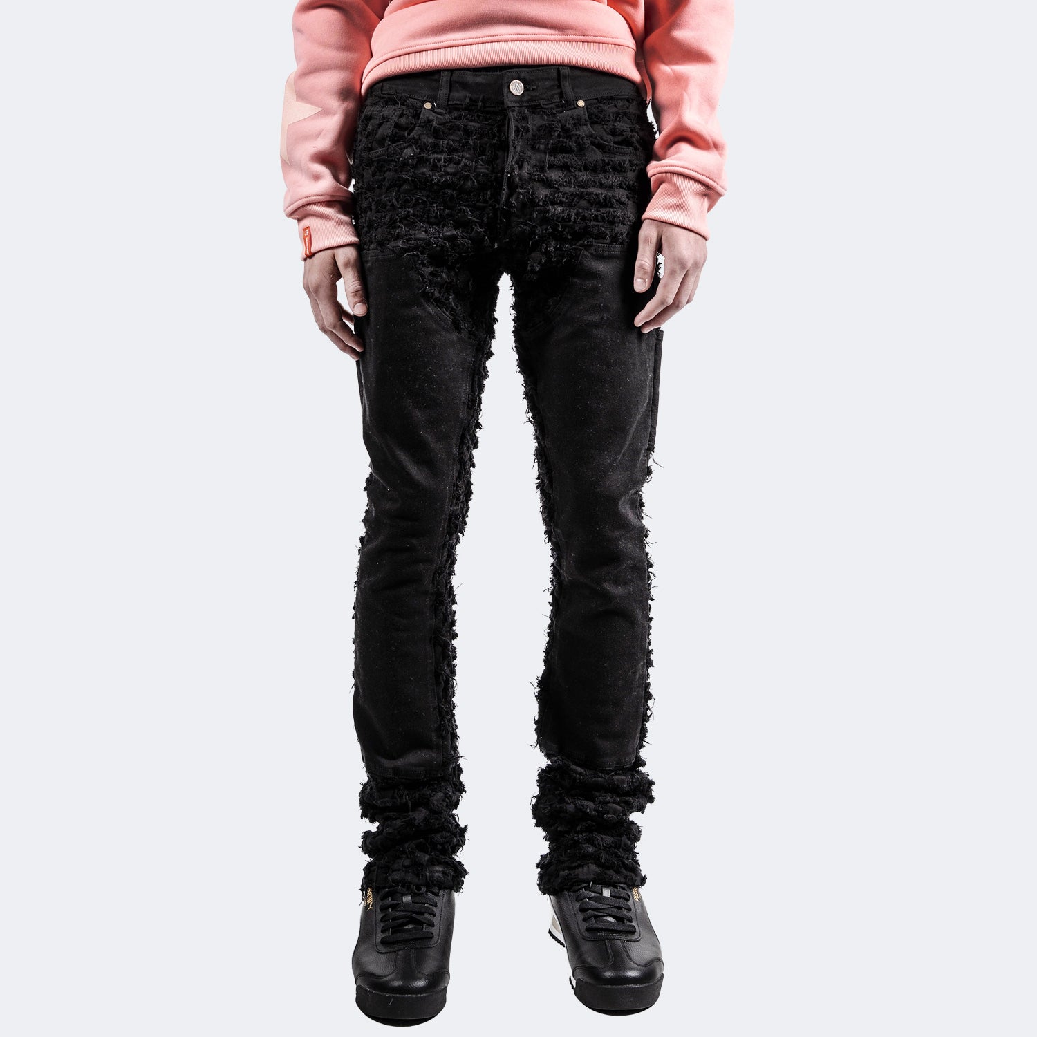 TWO MILL TWENTY Frayed Texture Slim Boot Jeans | Chicago City Sports