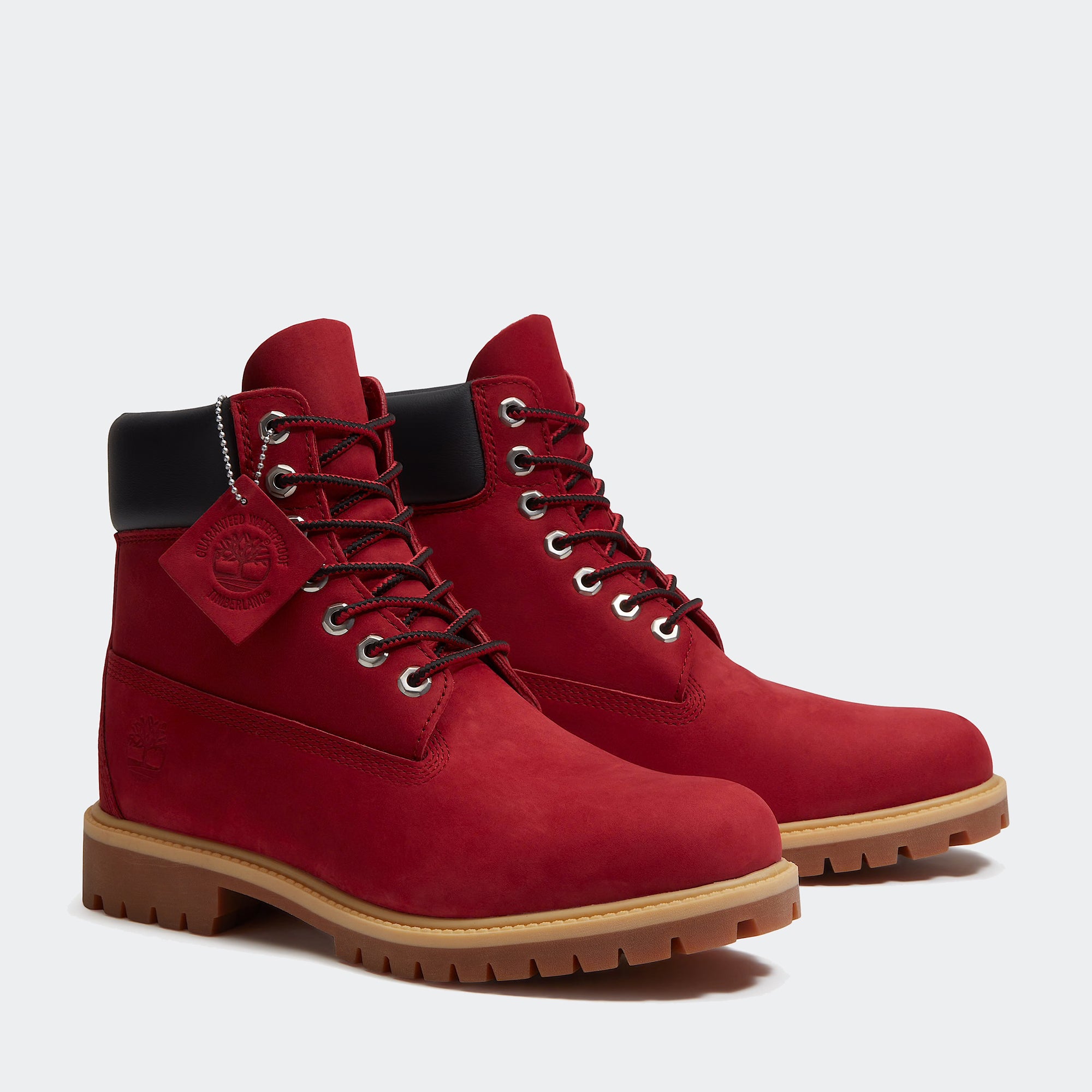 Men's Timberland Premium 6-Inch Waterproof Boots Dark Red Nubuck