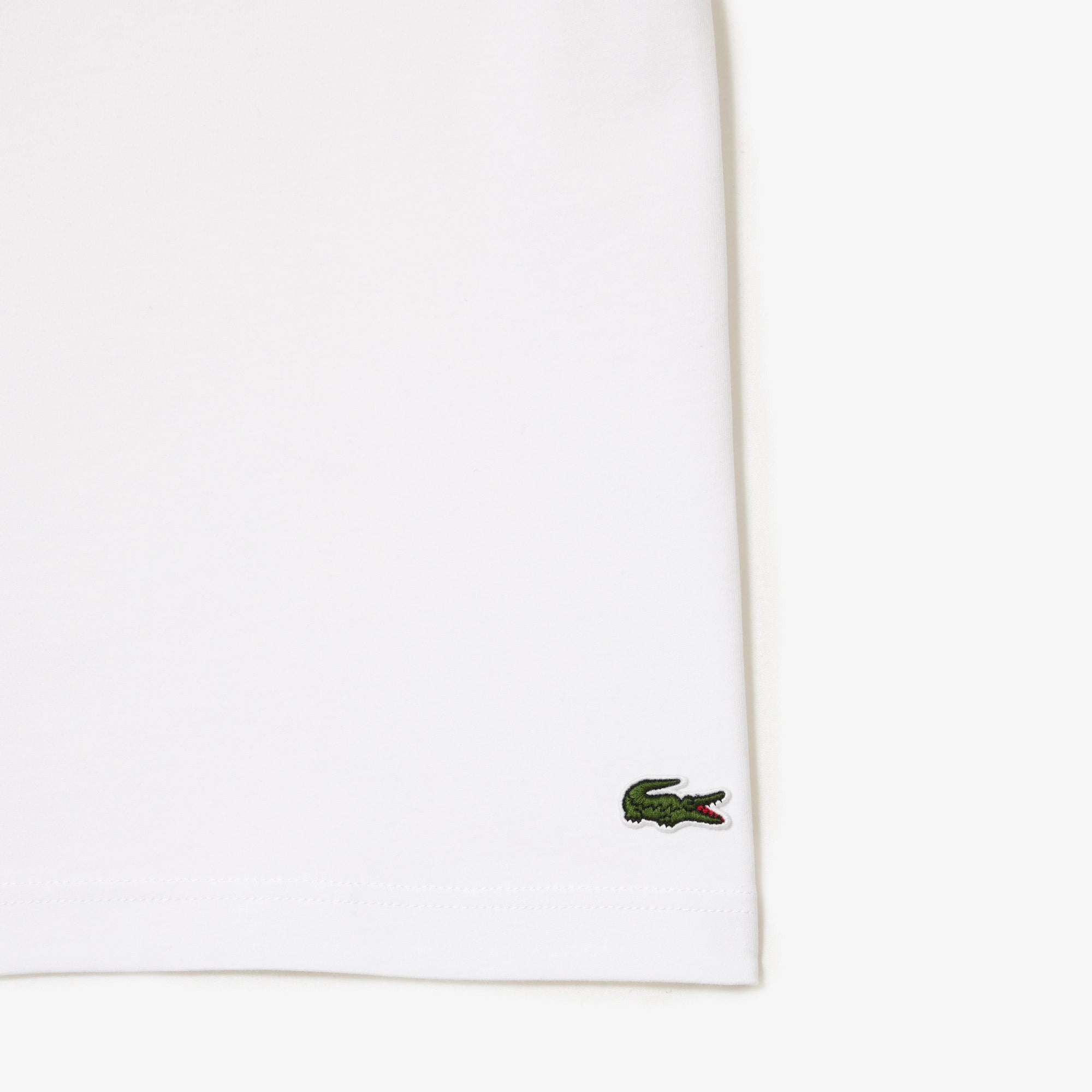 Men's Lacoste Cotton Jersey Signature Print T-Shirt White