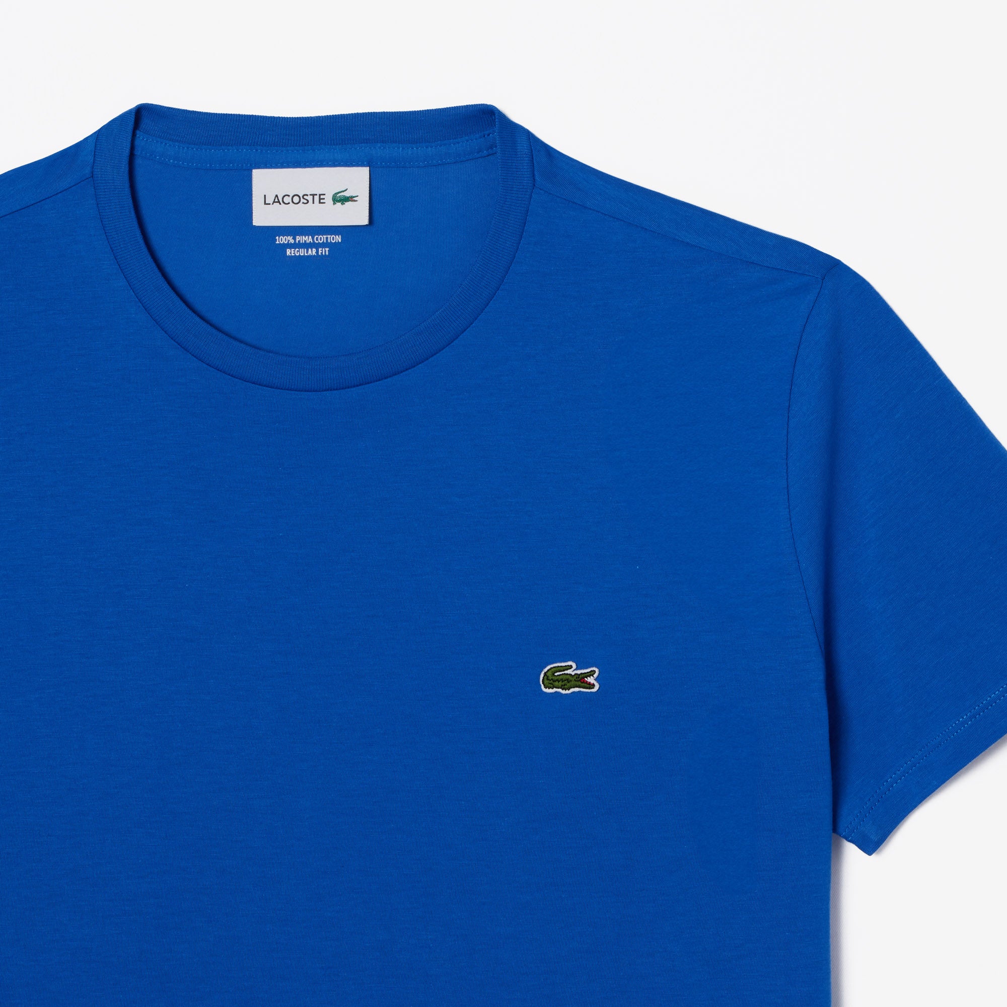 Men's Lacoste Crew Neck Pima Cotton Jersey T-Shirt Ladigue Blue