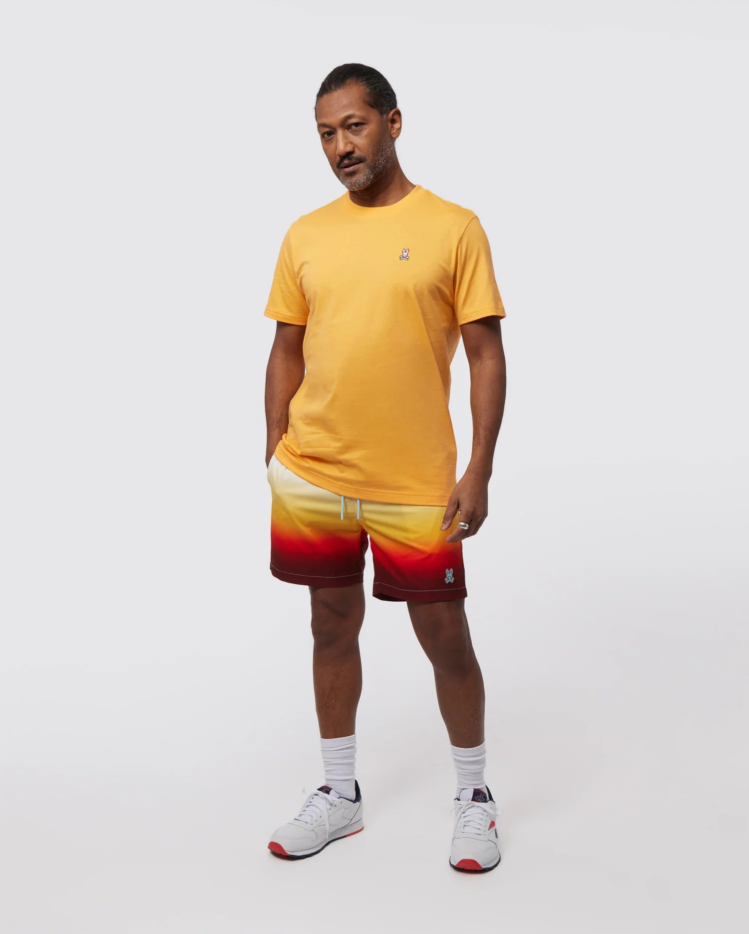 Men's Psycho Bunny Classic Crew Neck Tee Orange Soda