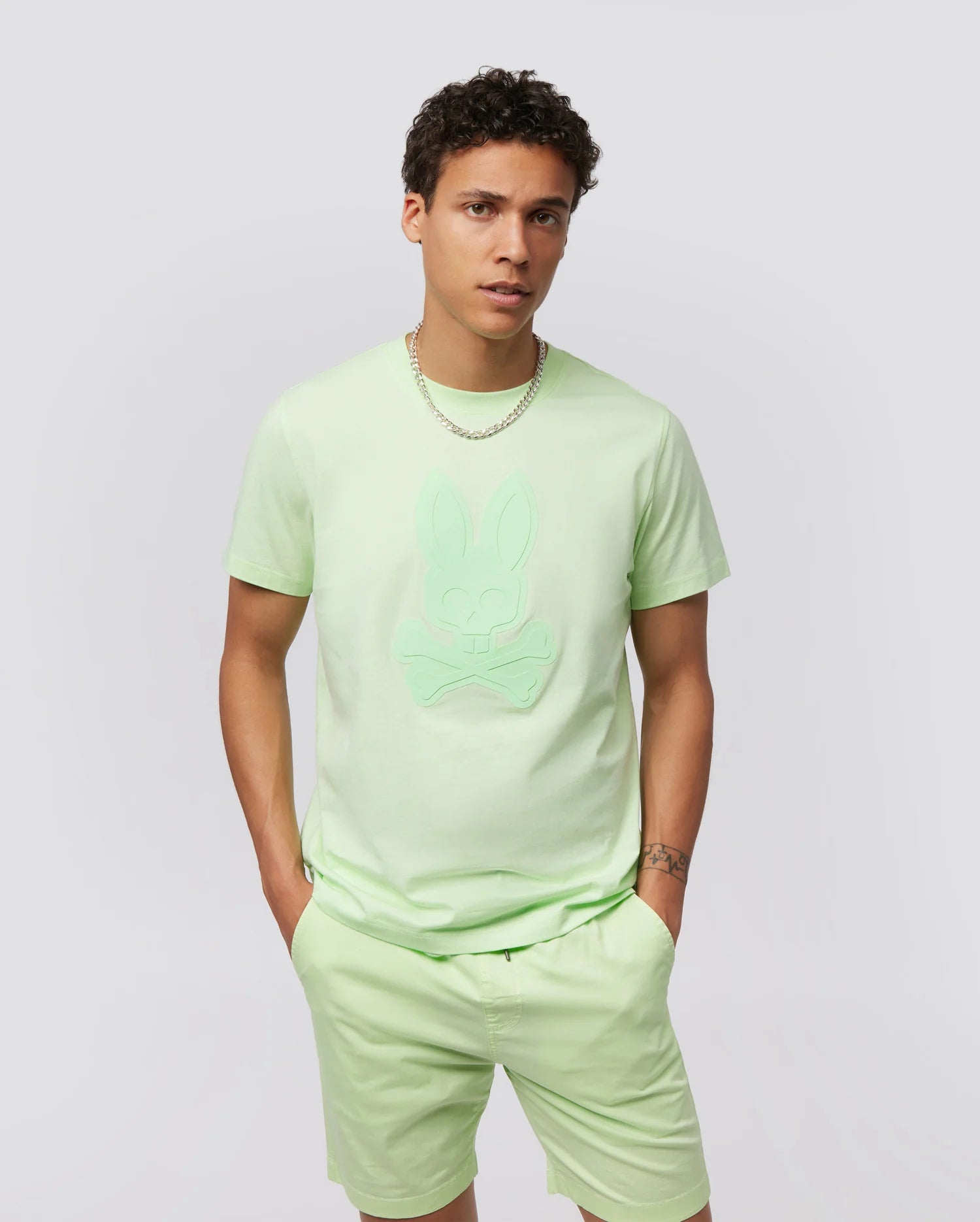 Men's Psycho Bunny Damon Graphic Tee Patina Green