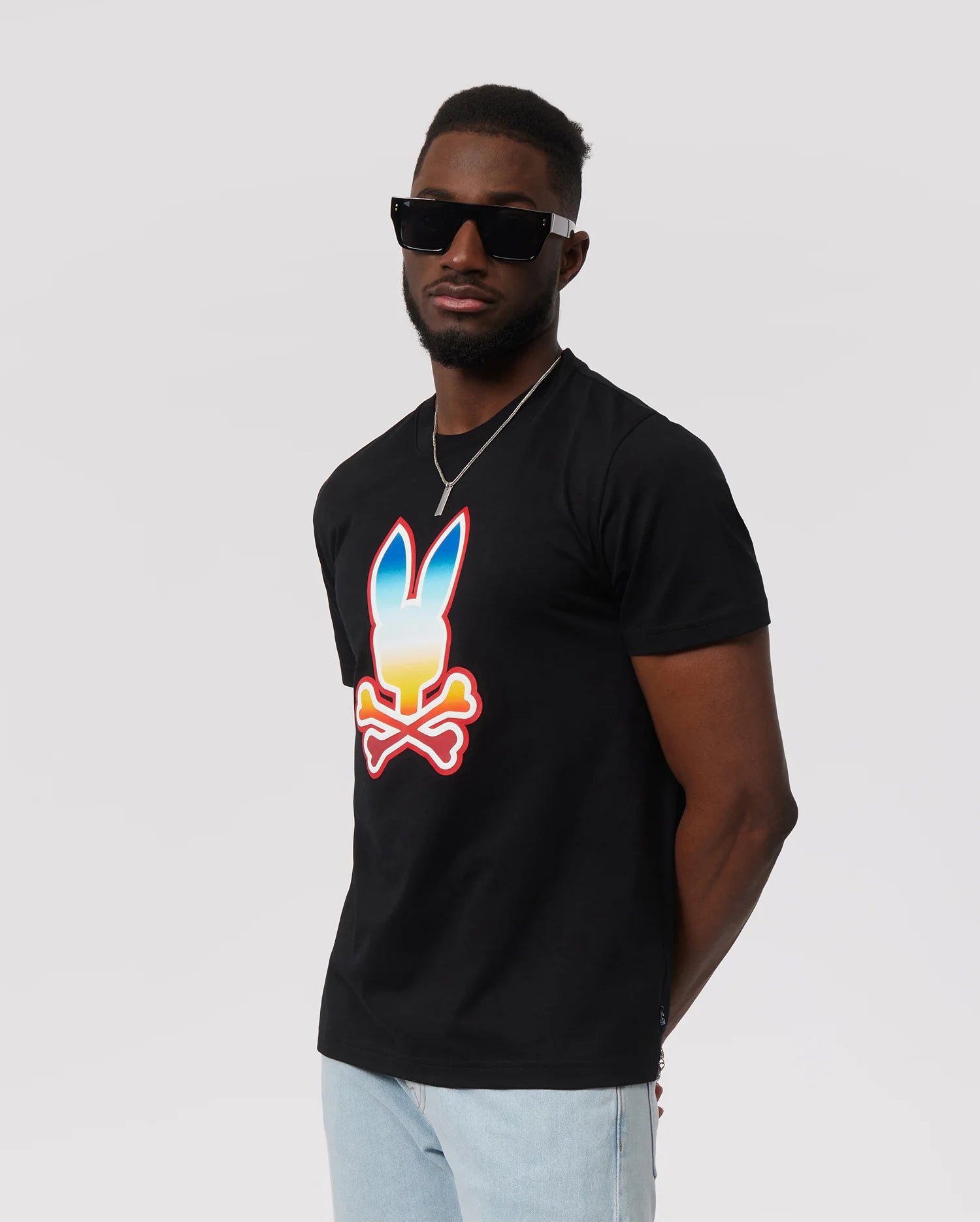 Men's Psycho Bunny Guy Graphic Tee Black