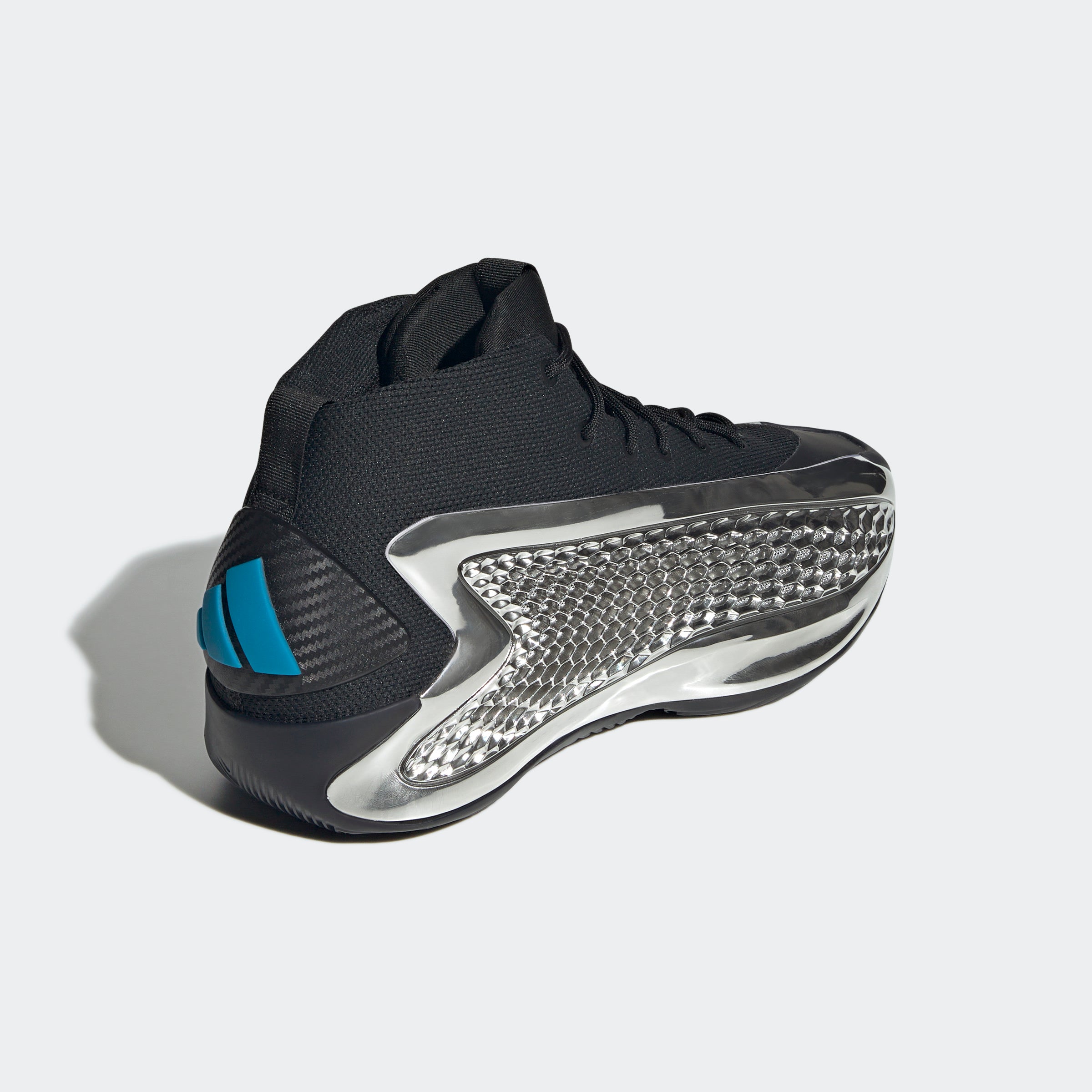 Men's adidas Basketball Anthony Edwards 1 Mid Shoes Core Black / Silver Metallic