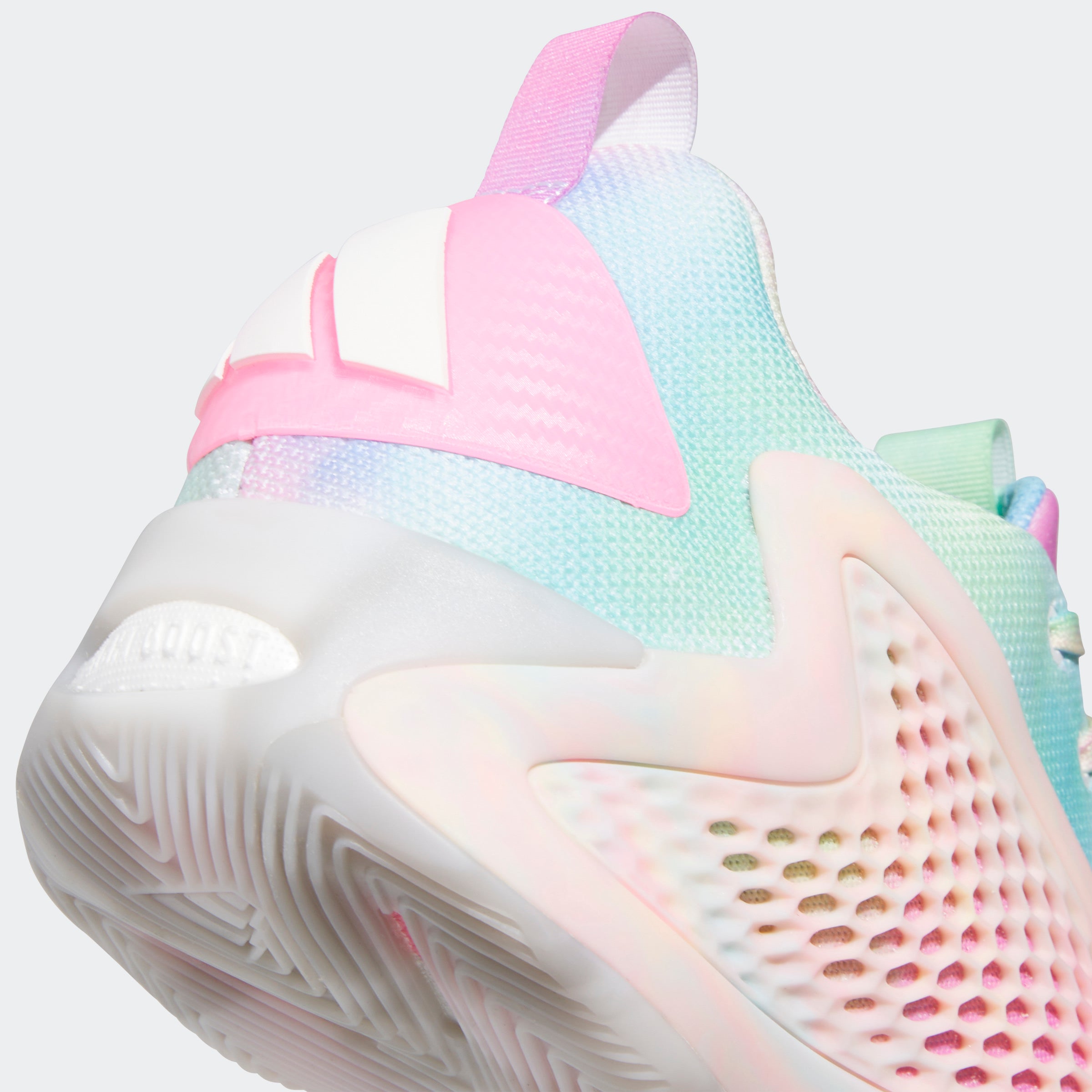 Men's adidas Basketball Anthony Edwards 1 Low Shoes Cloud White / Acid Orange / Bliss Pink