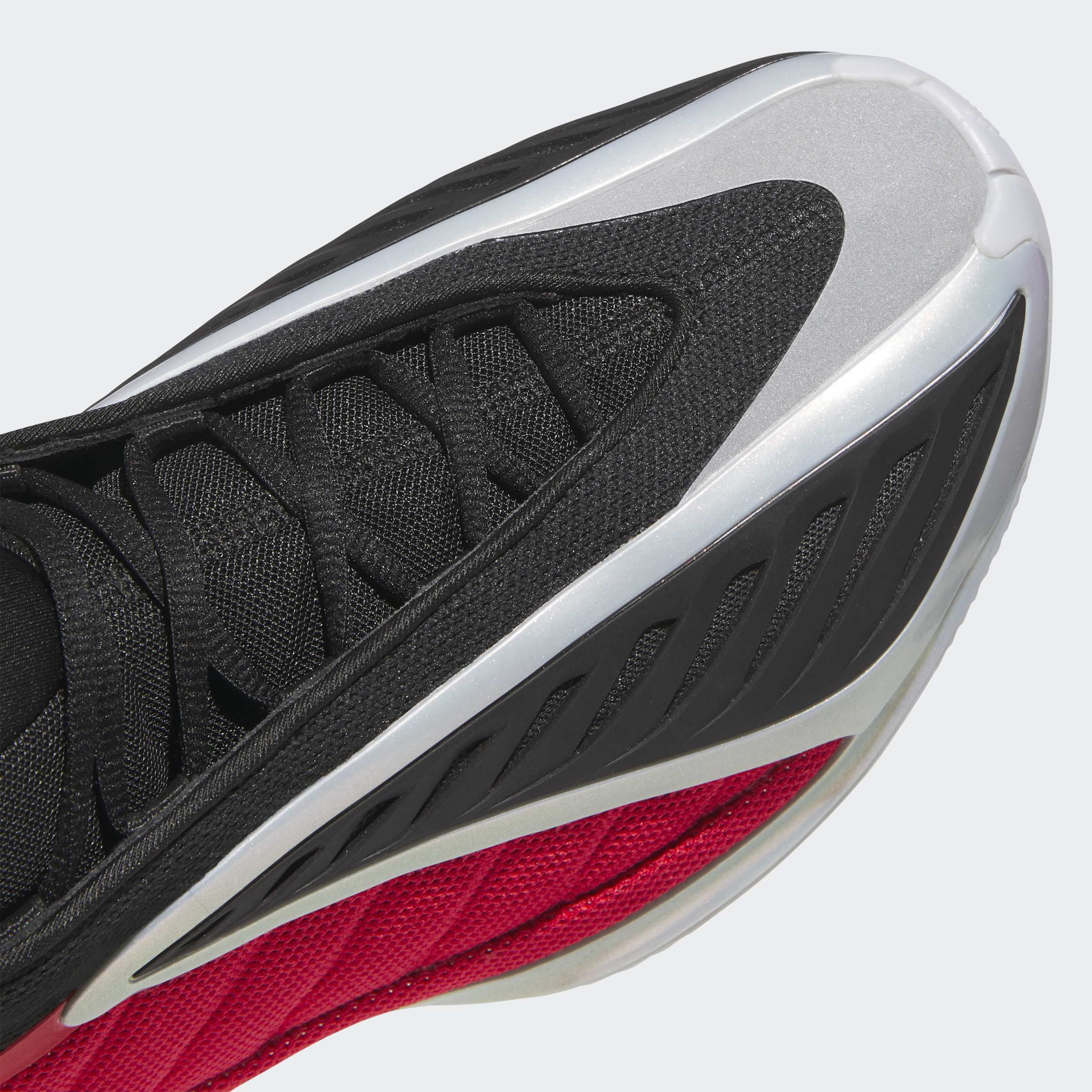 Men's adidas Basketball Anthony Edwards 2 Shoes Silver Metallic / Pure Ruby