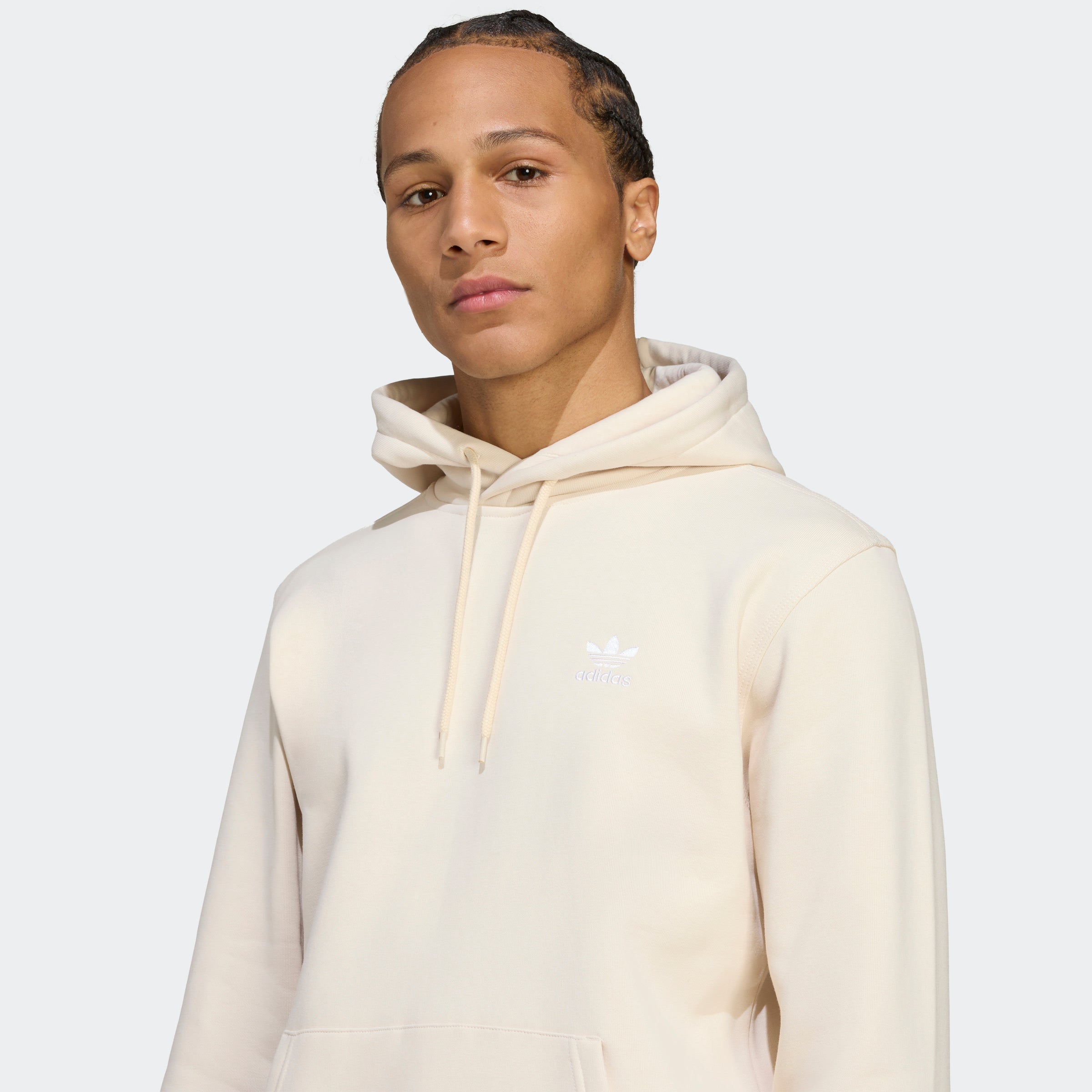 Men's adidas Originals Trefoil Essentials Hoodie Wonder White