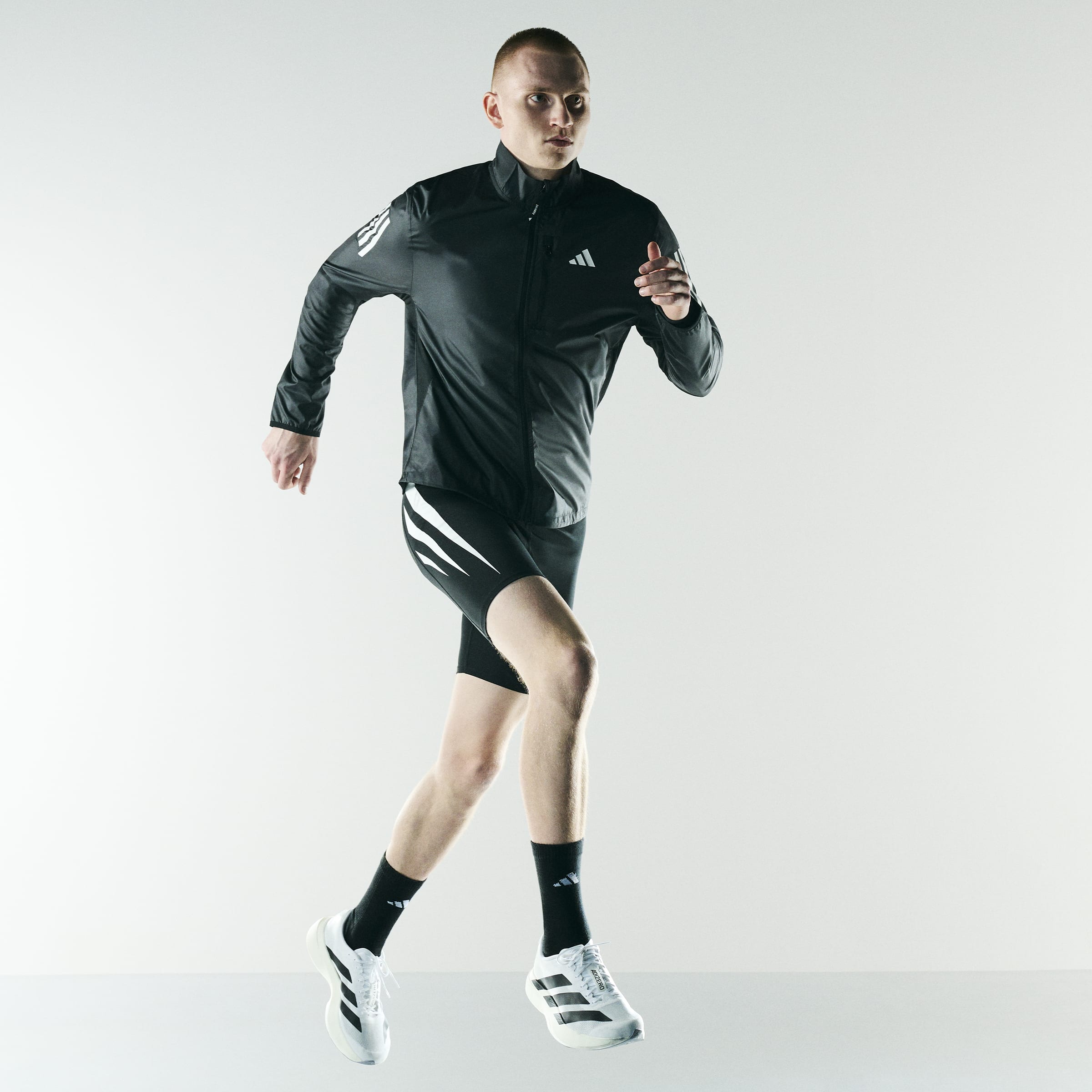 Men's adidas Running Adizero Evo SL Shoes Cloud White / Core Black / Cloud White