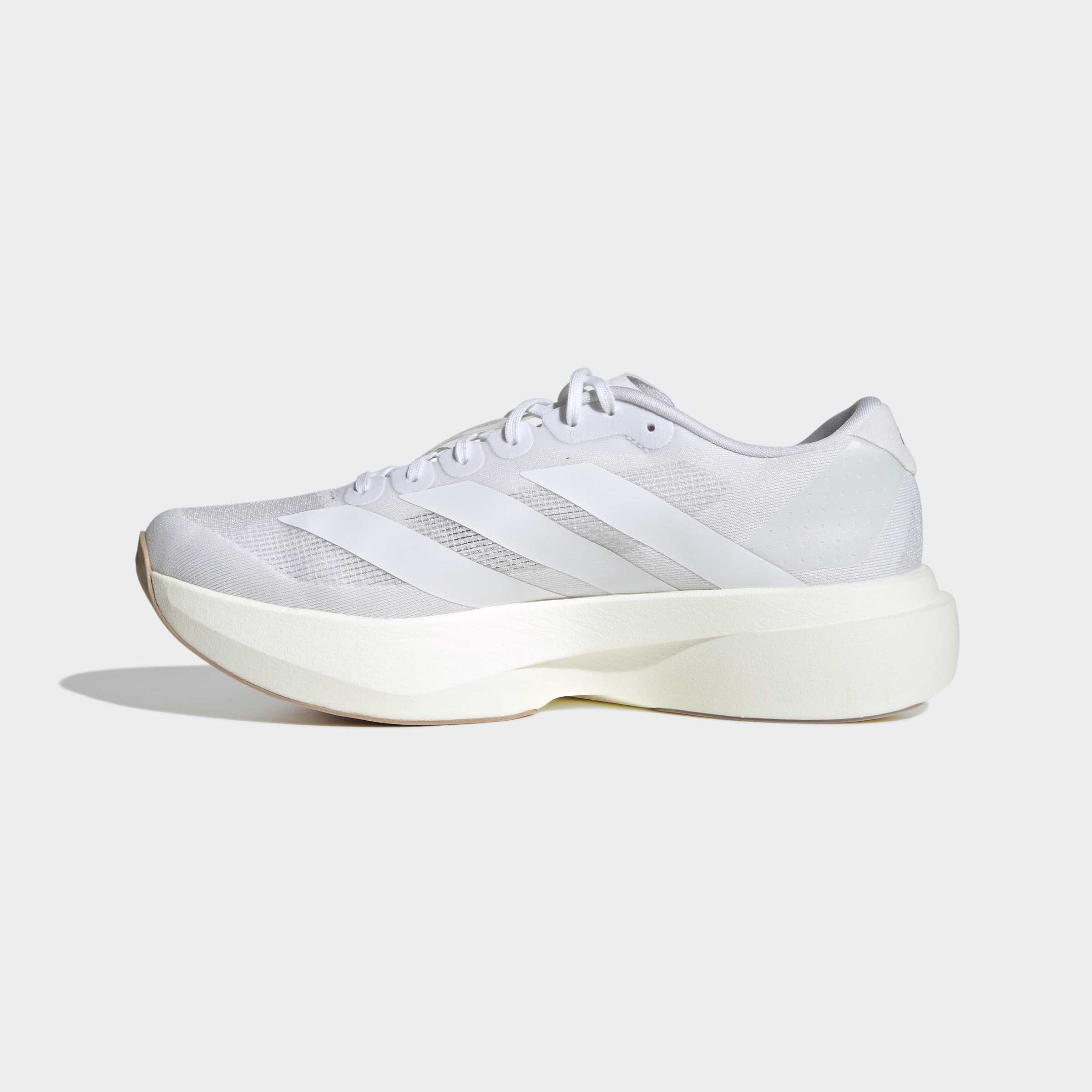 Men's adidas Running Adizero Evo SL Shoes White / Warm Sandstone