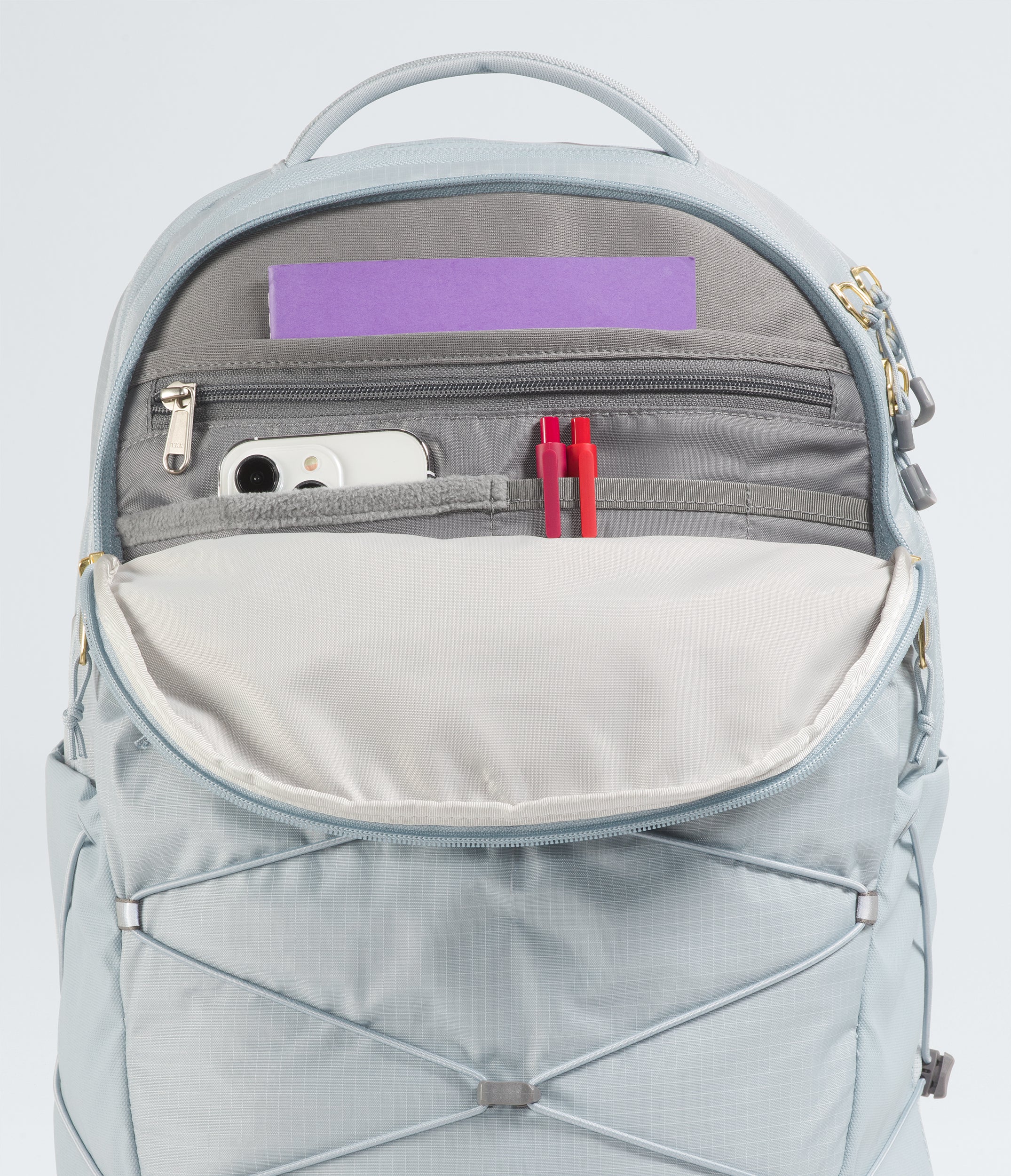Women's The North Face Borealis Luxe Backpack Frost Grey / Gold Metallic
