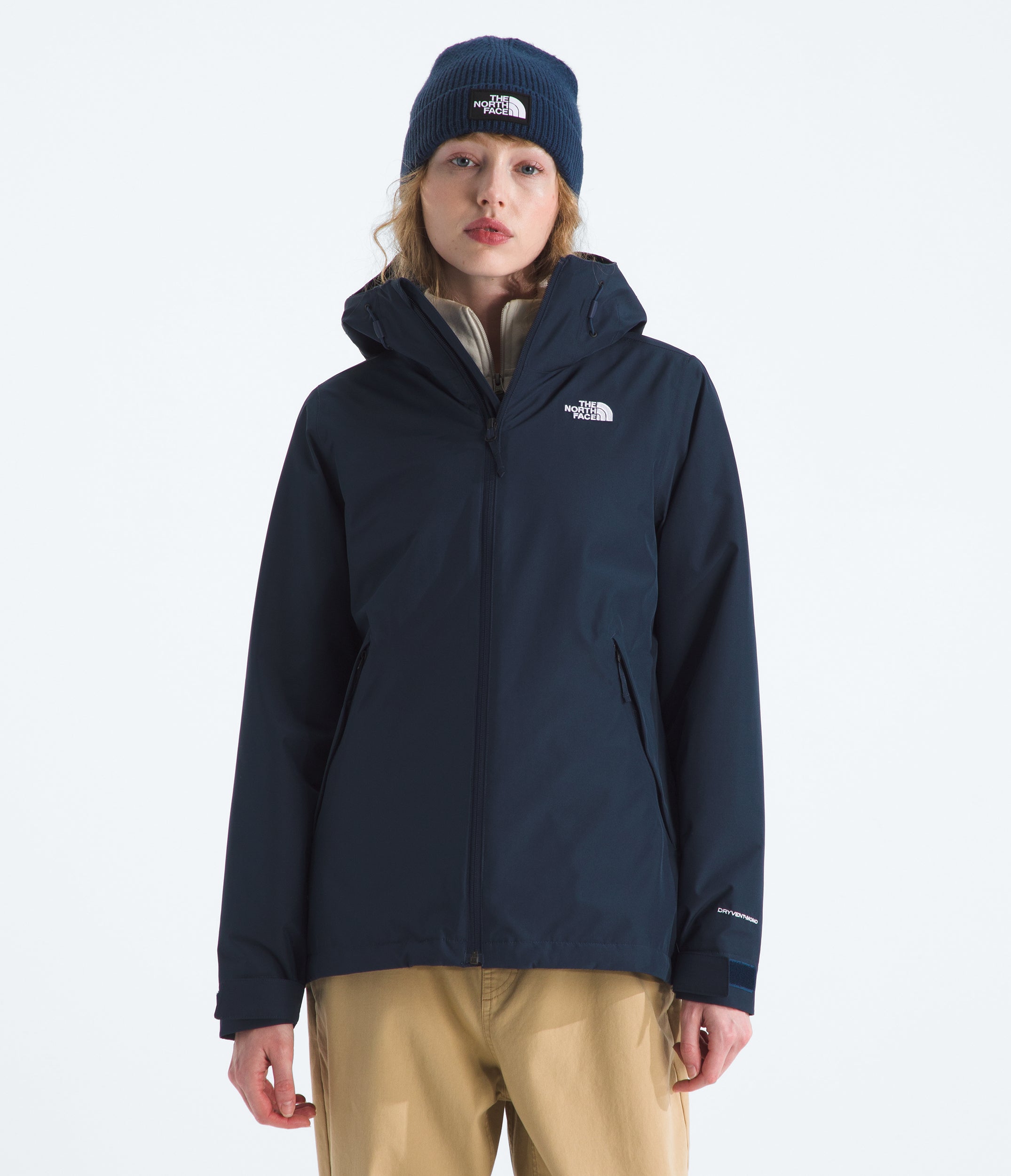 Women's The North Face Carto Mono Triclimate Hooded Jacket Summit Navy