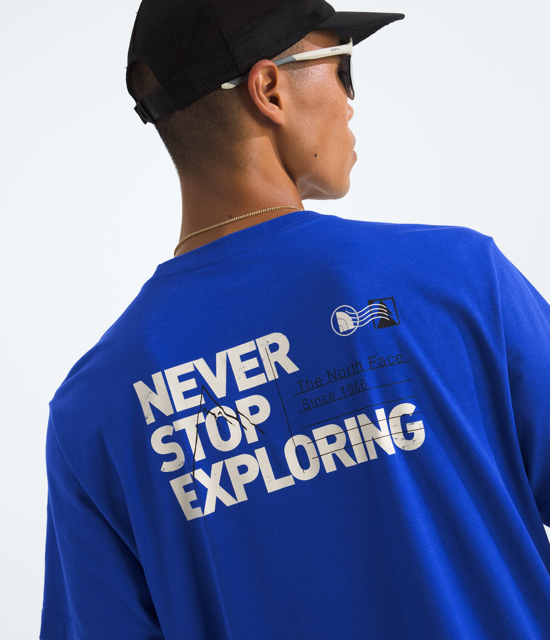 Men's The North Face Never Stop Exploring Postcard Tee Blue