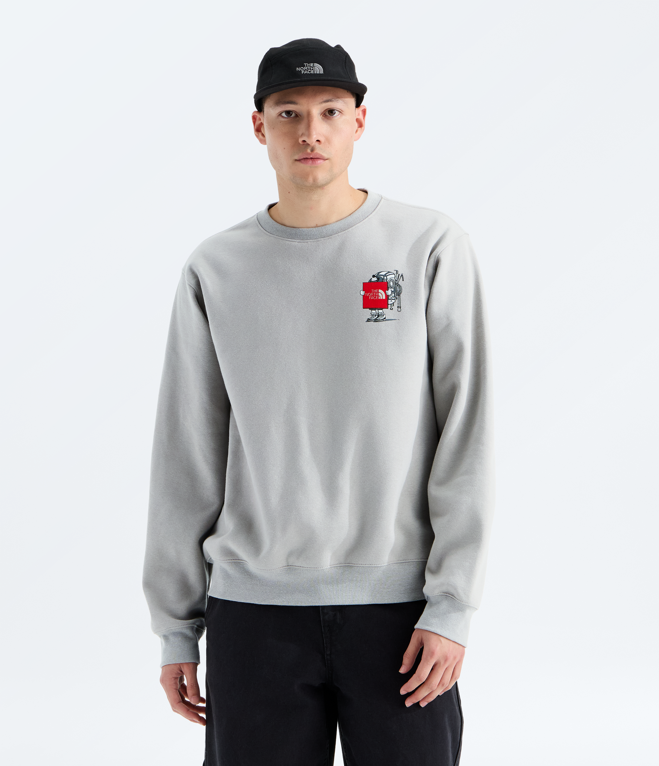 Unisex The North Face Gear Up Get Out Relaxed Sweatshirt Stone Slab