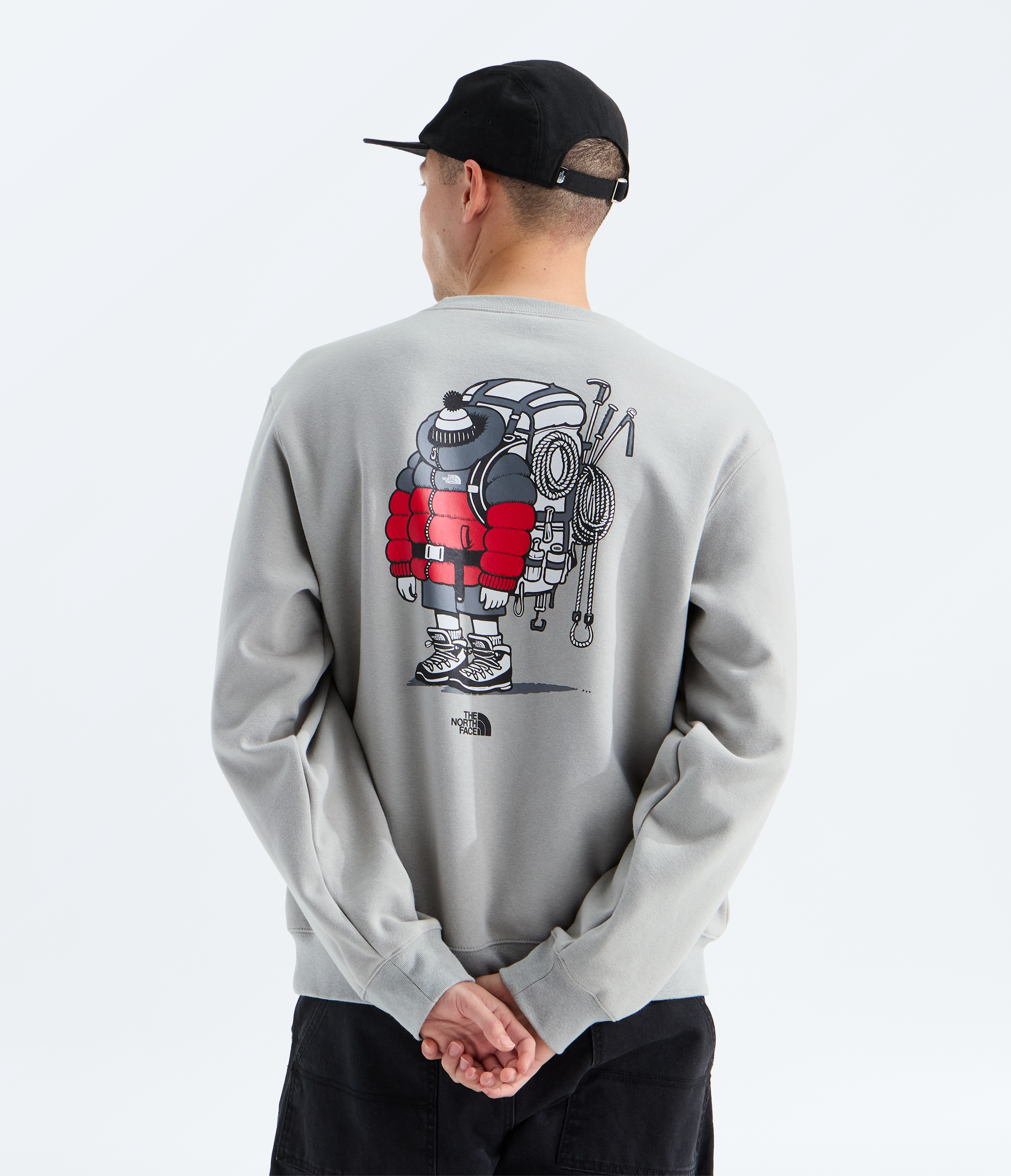 Unisex The North Face Gear Up Get Out Relaxed Sweatshirt Stone Slab