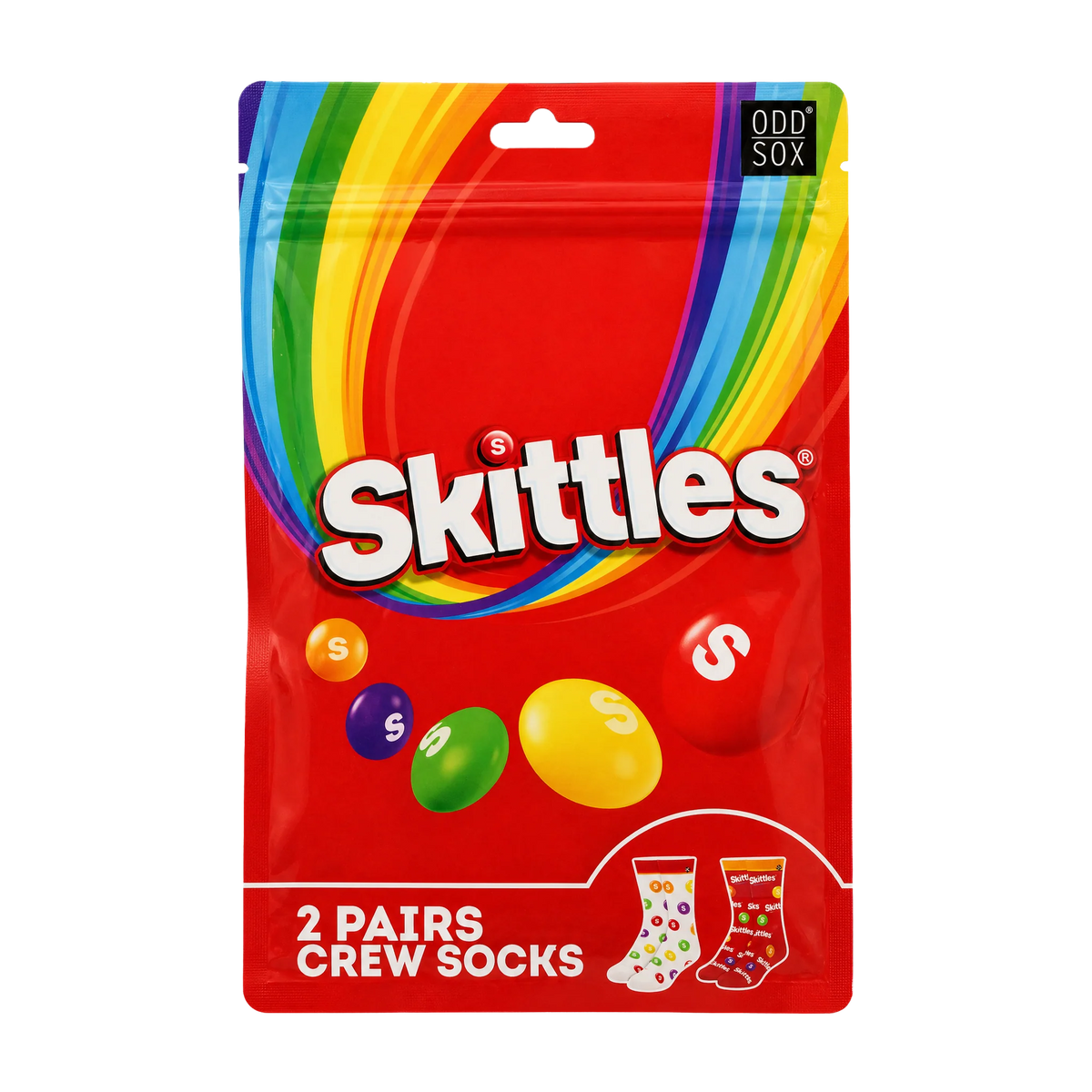 Men’s Odd Sox Oddmart Skittles Crew Socks 2-Pack
