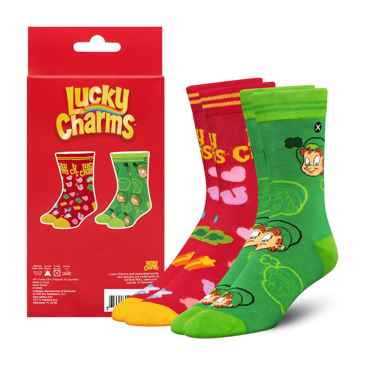 Men’s Odd Sox Oddmart Lucky Charms Crew Socks 2-Pack