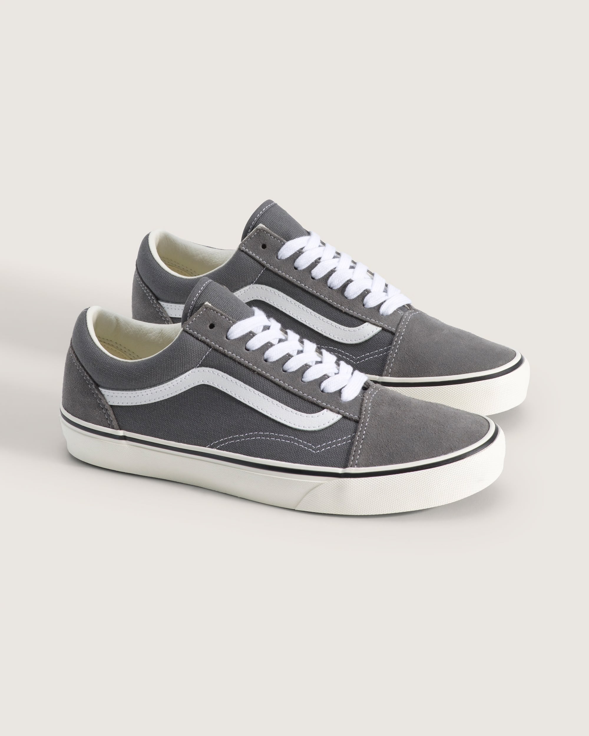 Men's Vans Old Skool Duck Canvas Shoes Pewter Grey