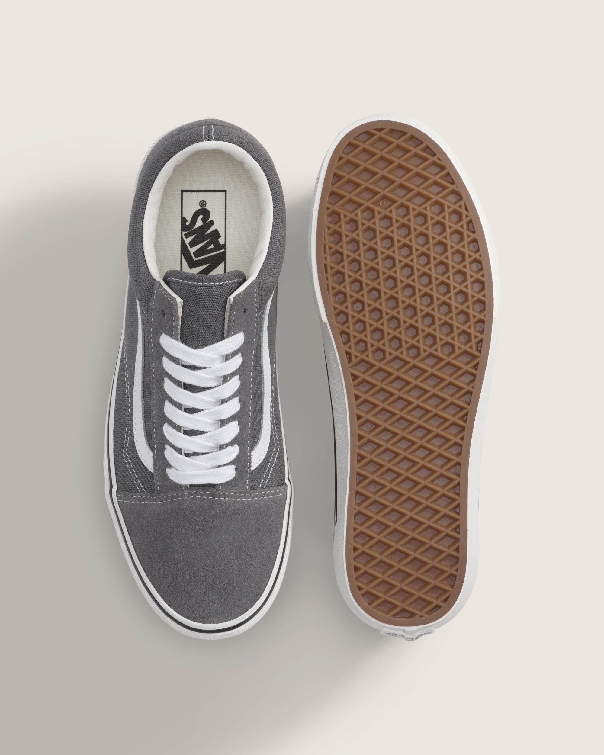Men's Vans Old Skool Duck Canvas Shoes Pewter Grey